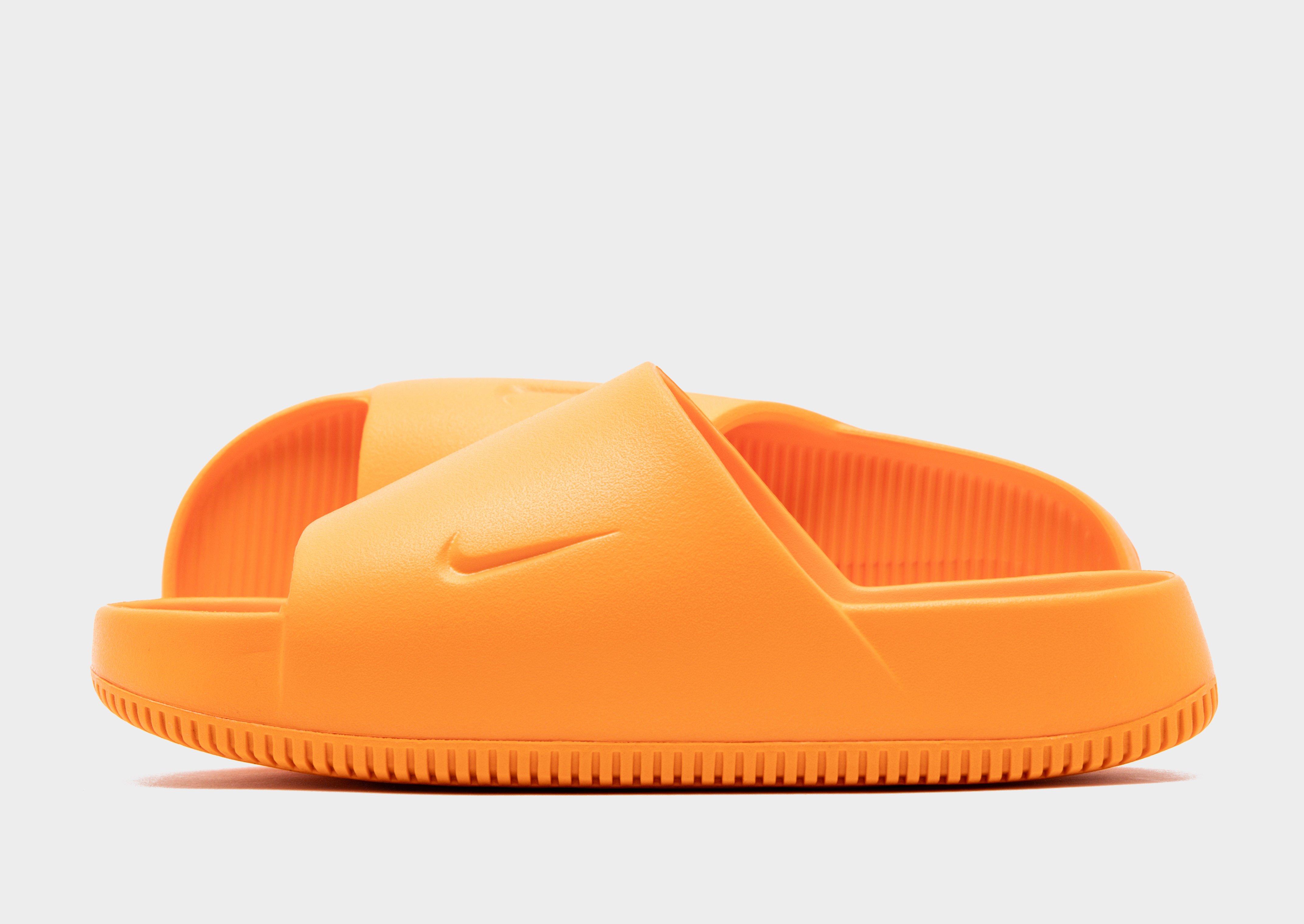 White and orange nike slides sale