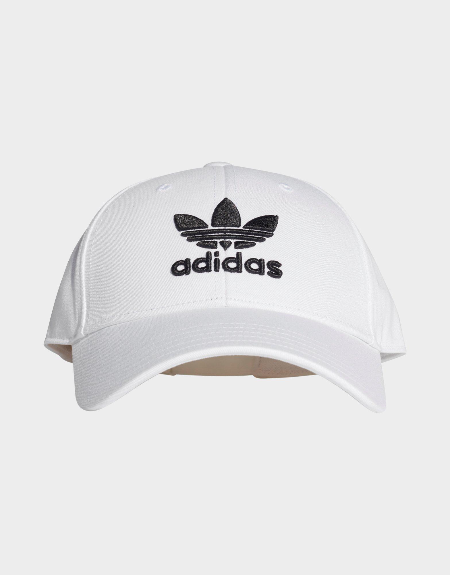 White adidas Originals Trefoil Baseball Cap JD Sports Singapore