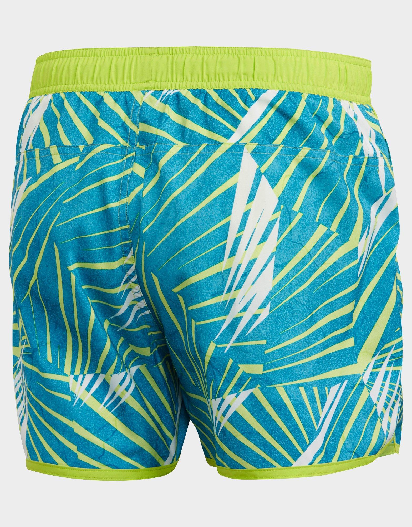 adidas performance green swimming shorts