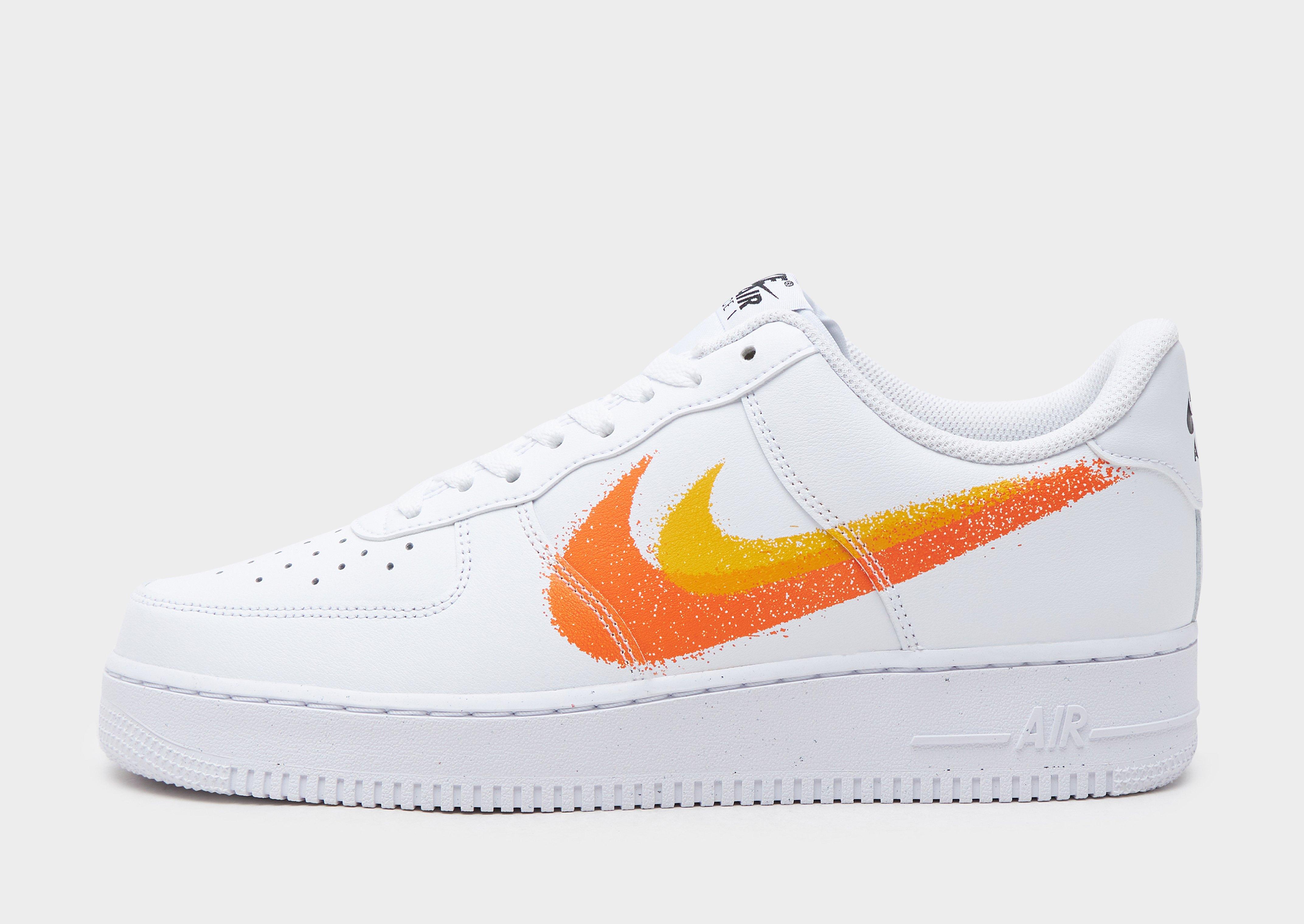 Nike air force 1 blanc et top or