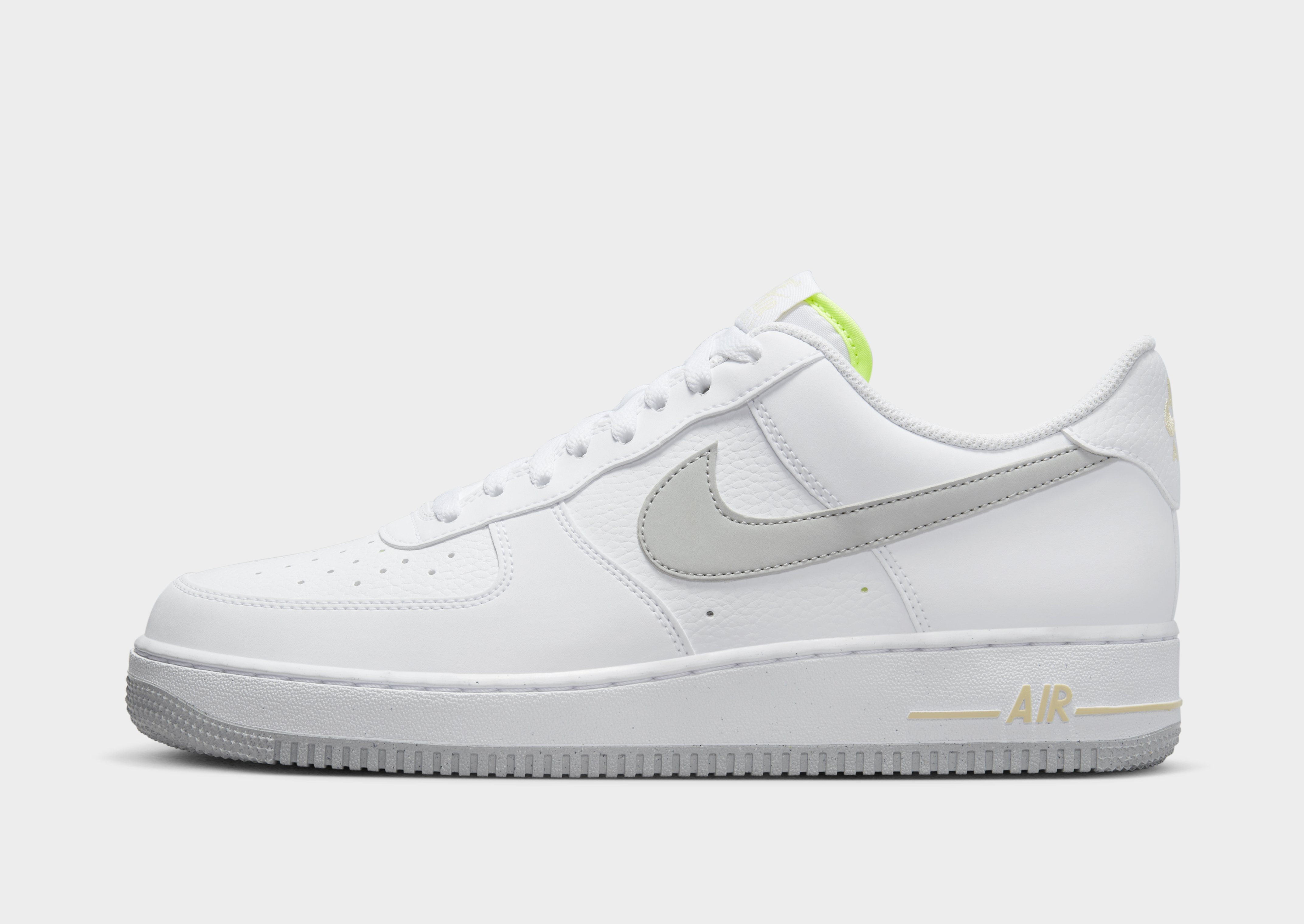 Nike Air Force 1 07 LV8 White/Barely Volt Men&s Shoes, Size: 8.5