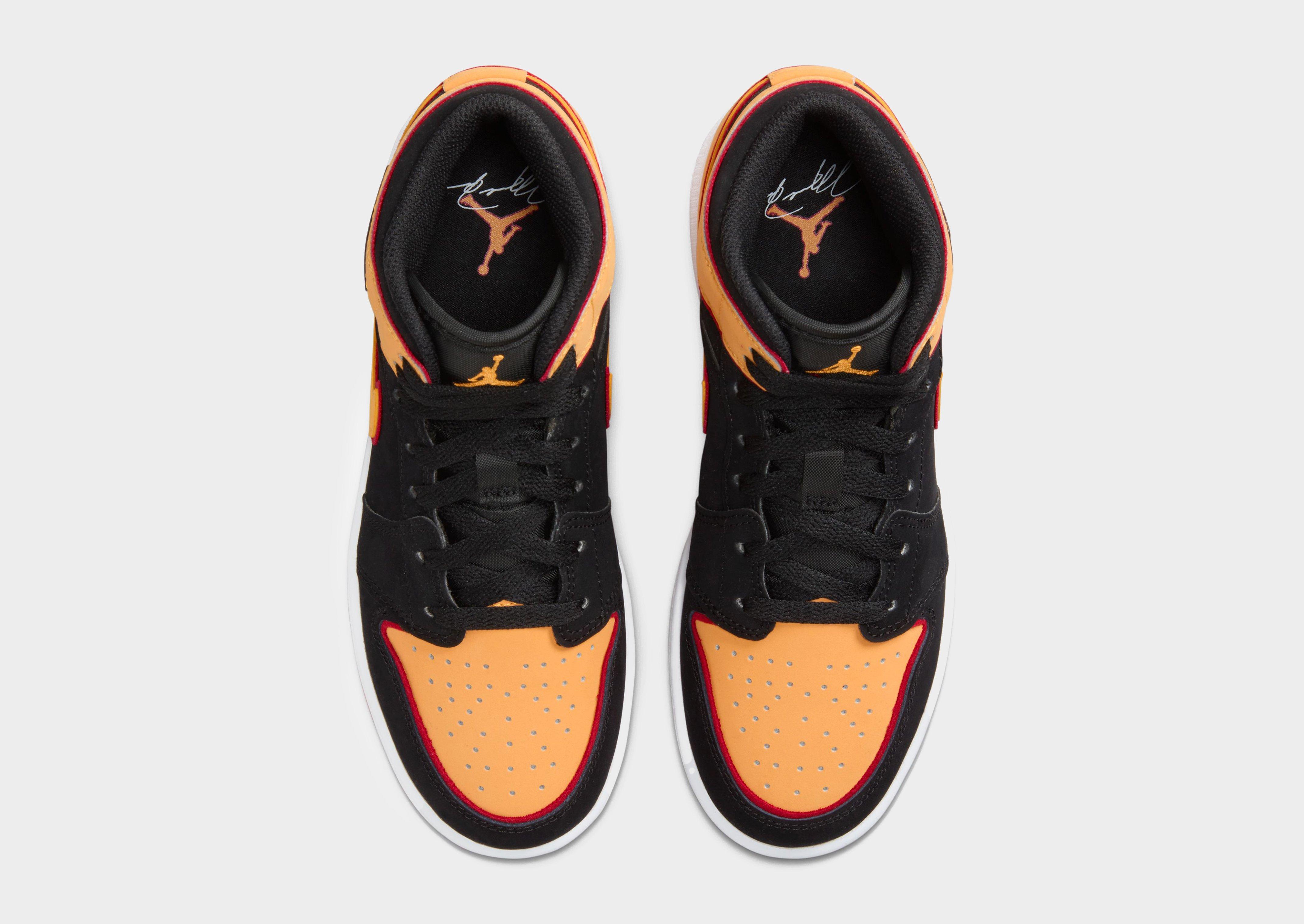 Nike air jordan 1 retro mid sale black orange