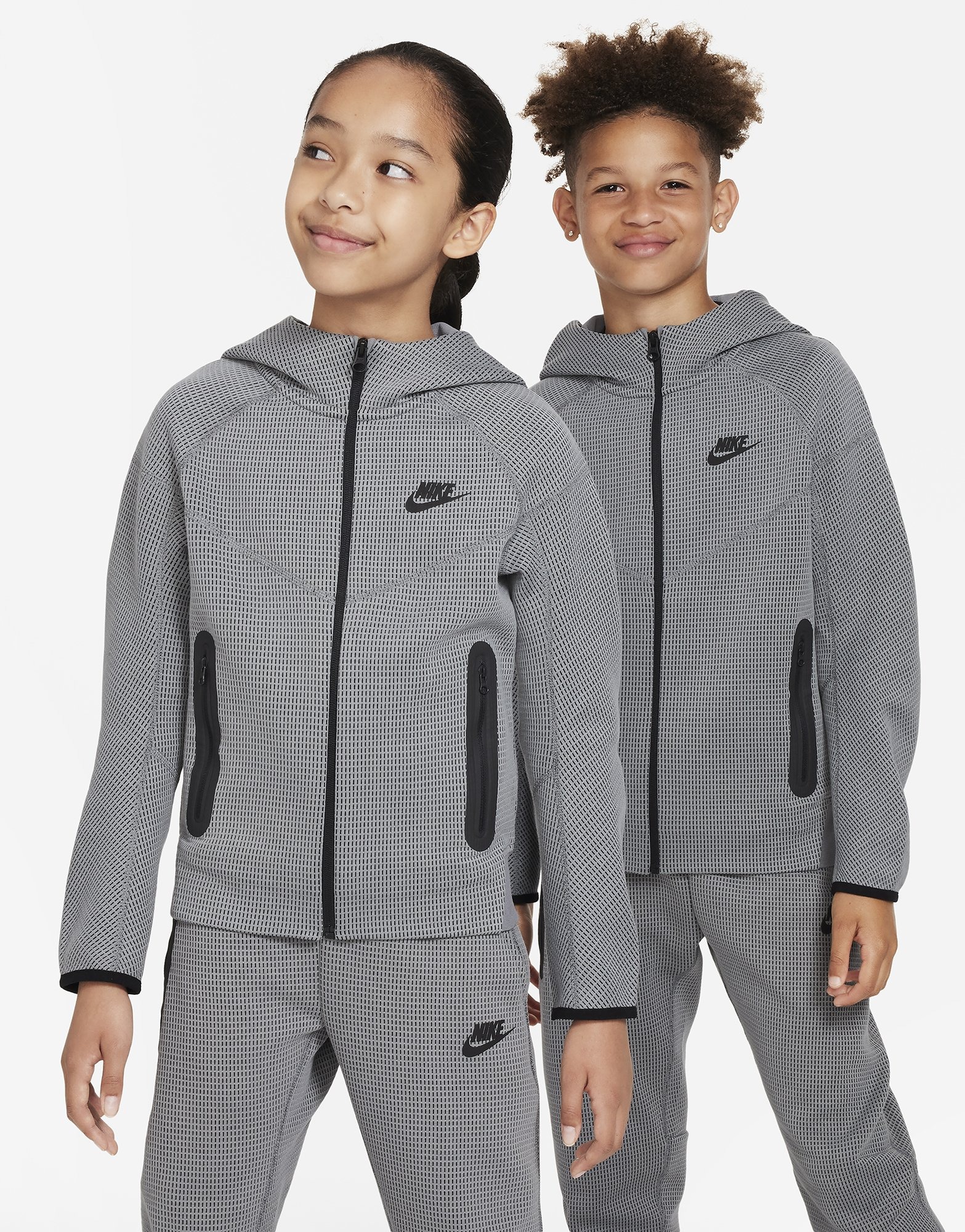 Grey Nike Tech Zip Up Sweatshirt | JD Sports UK