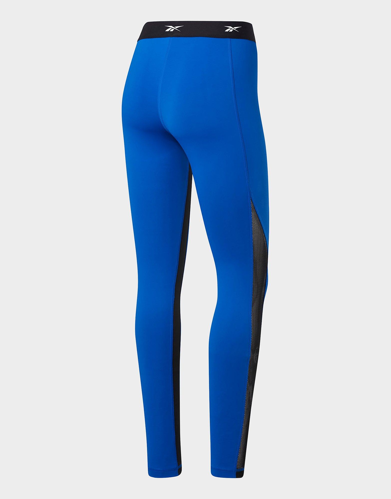 reebok high rise tights blue