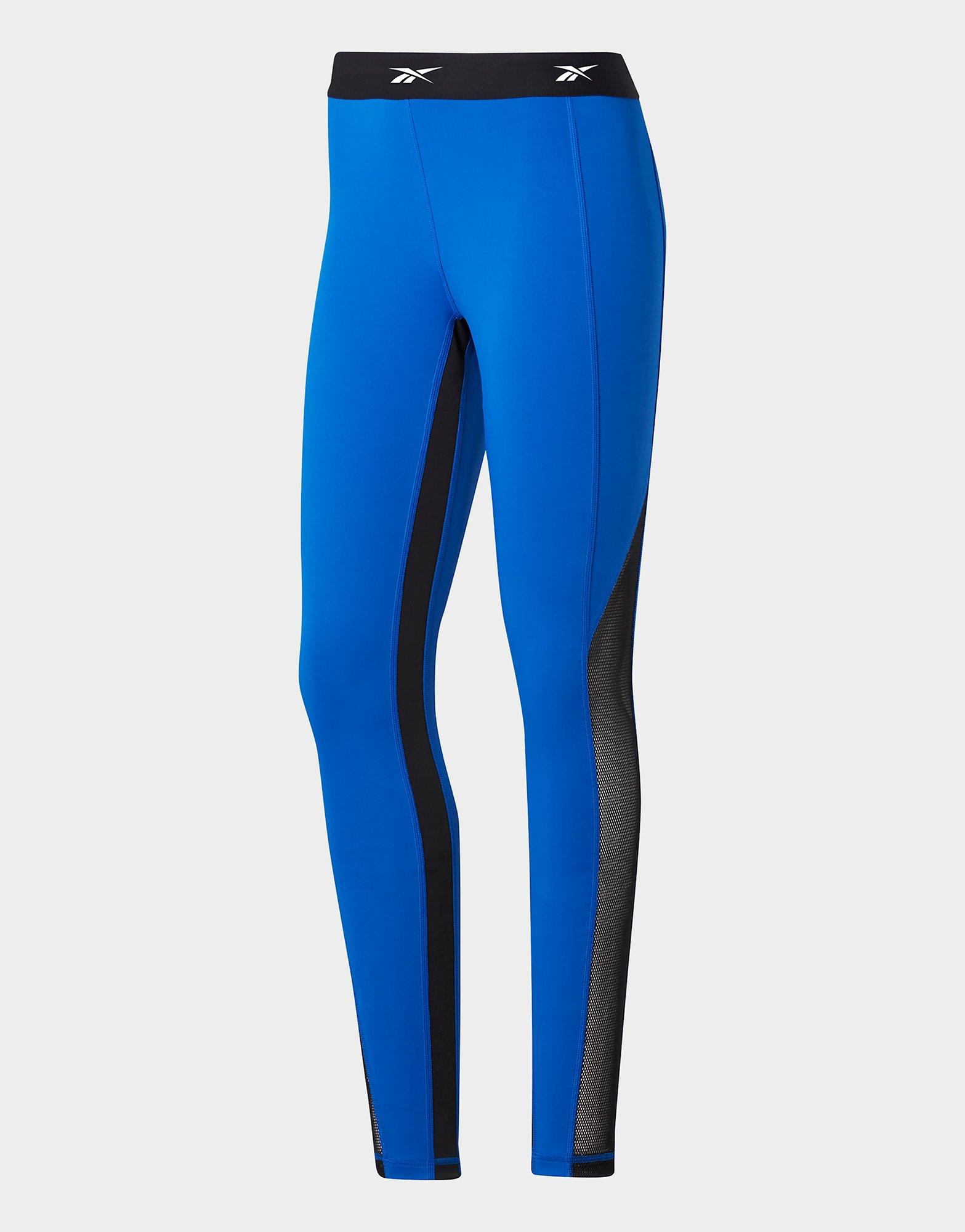 reebok high rise tights blue