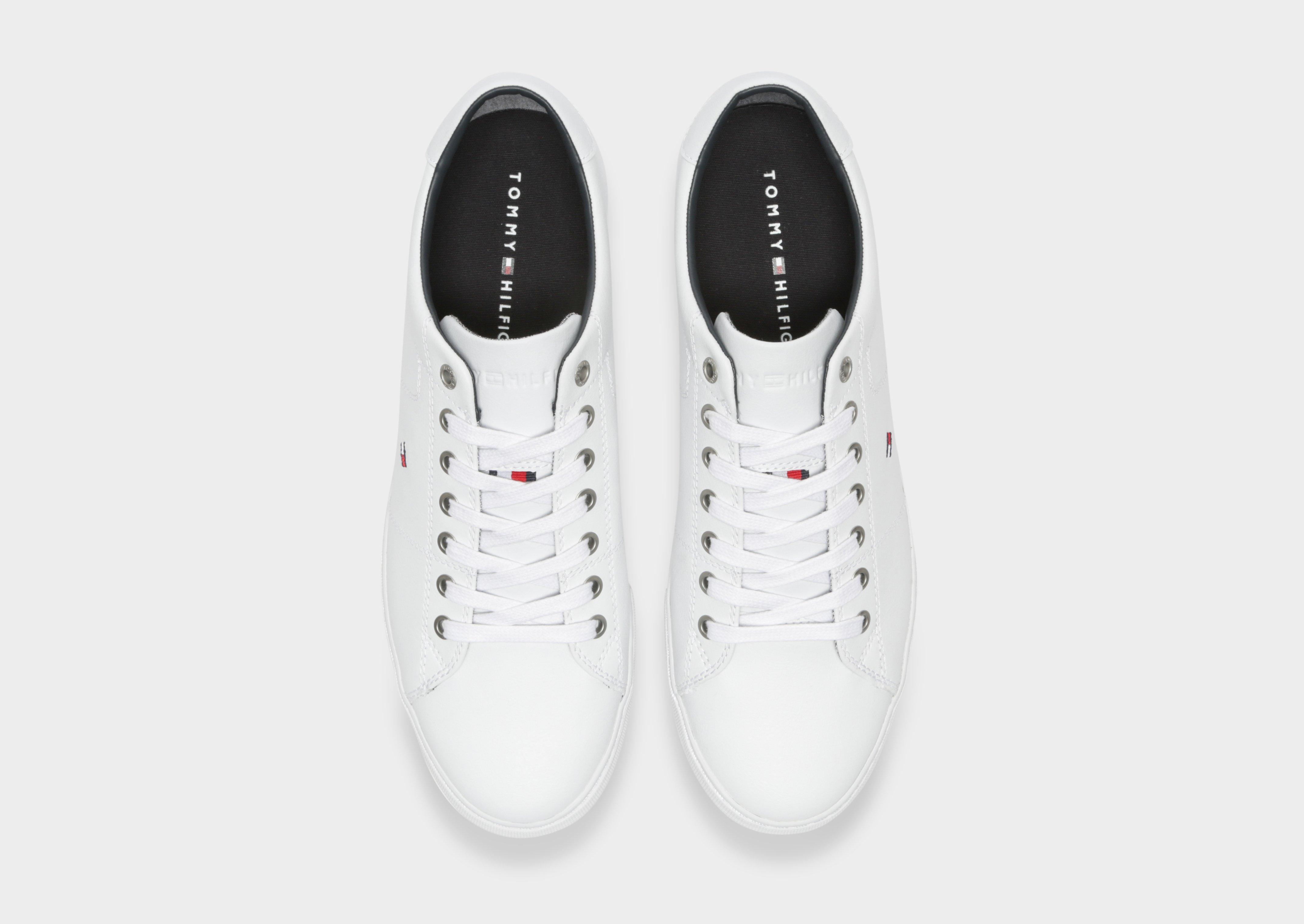 white leather tommy hilfiger sneakers