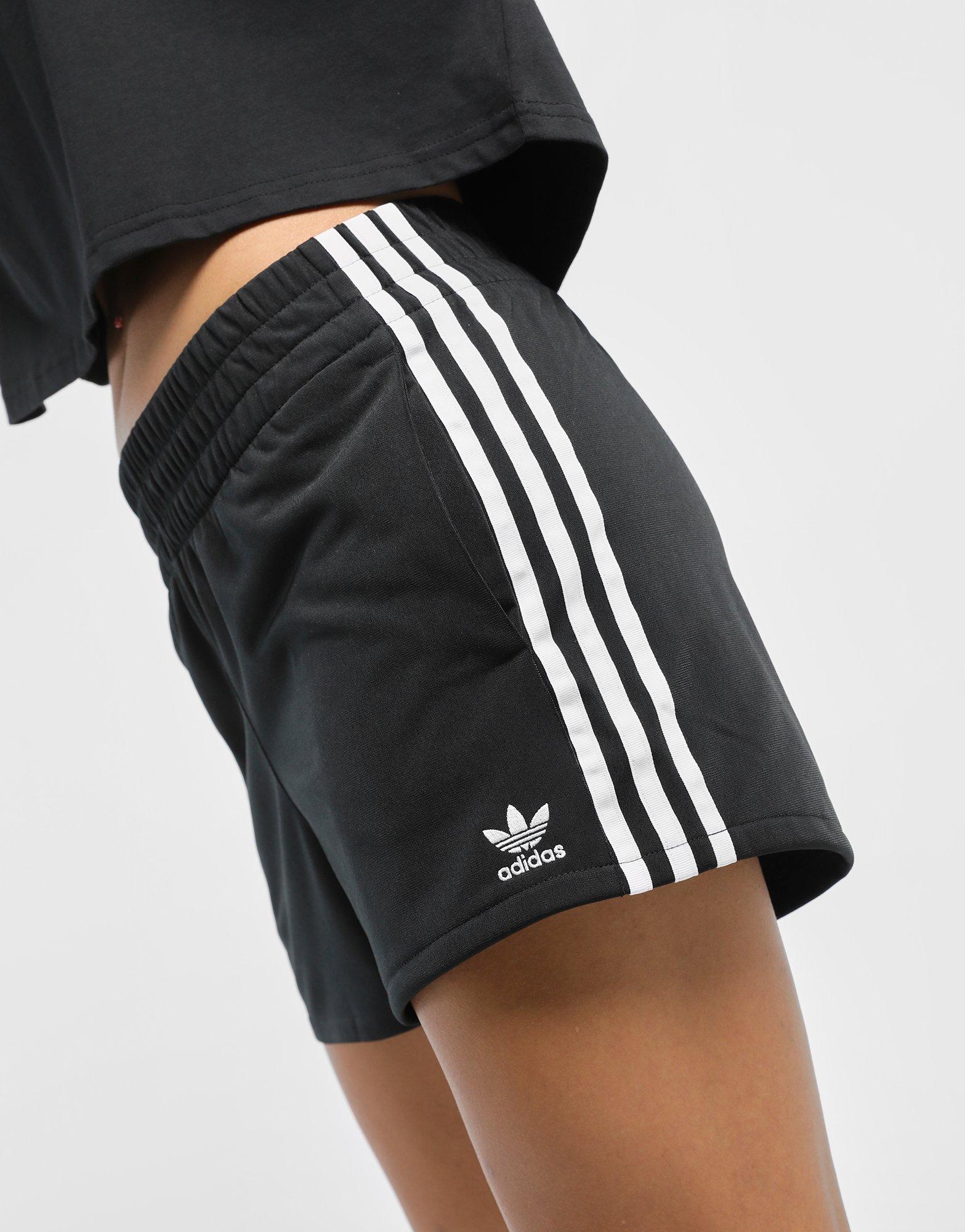 adidas 3 stripe poly shorts