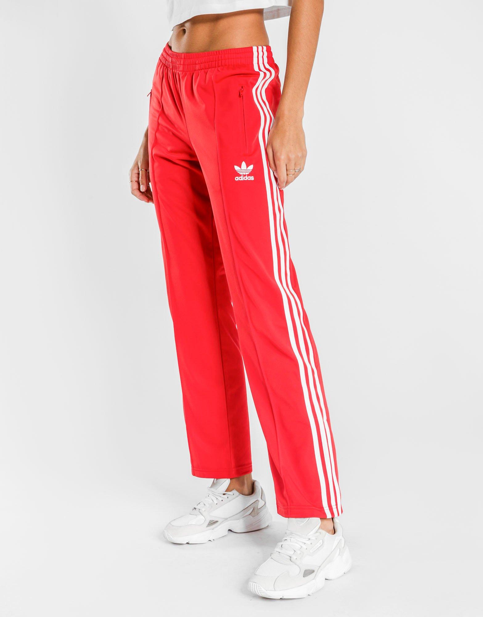 red adidas tracksuit bottoms womens