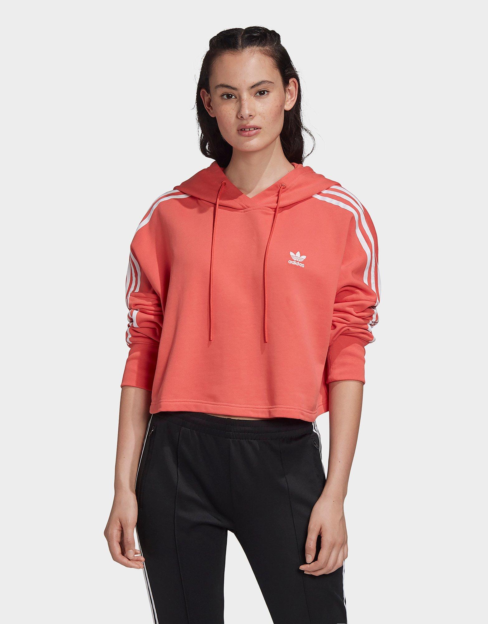 adidas originals side tape cropped sweatshirt