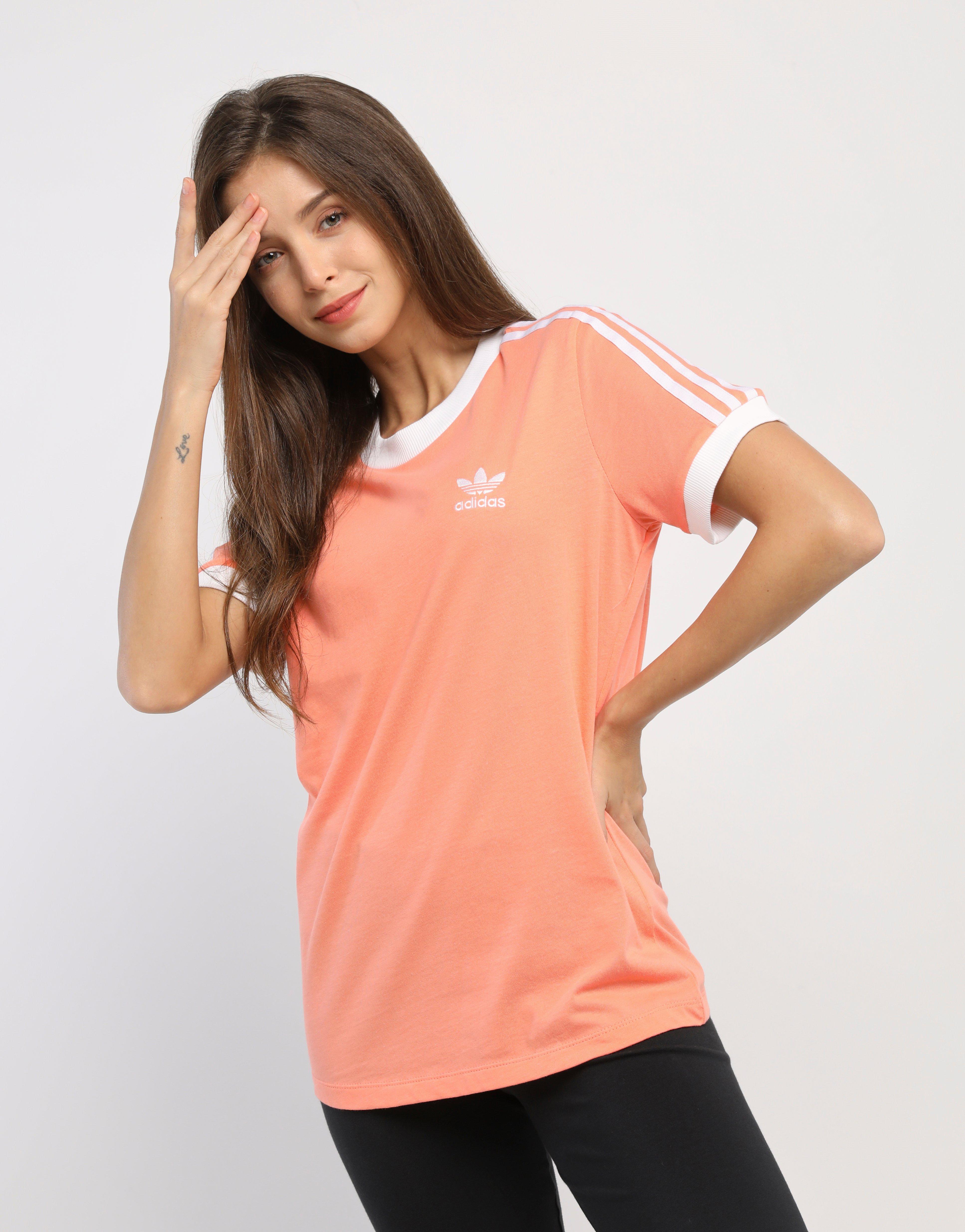adidas striped t shirt women's