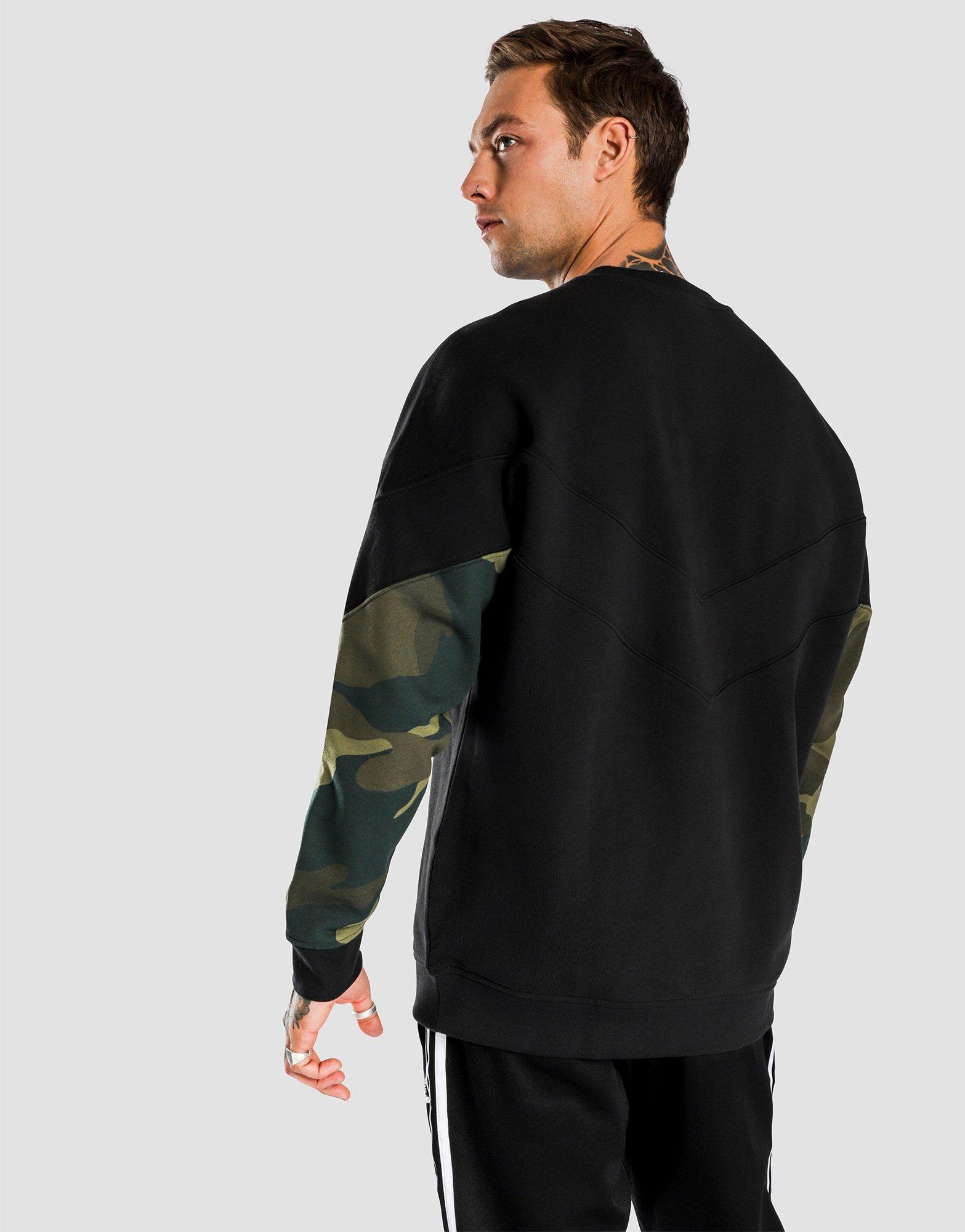 adidas essentials camo crew sweat