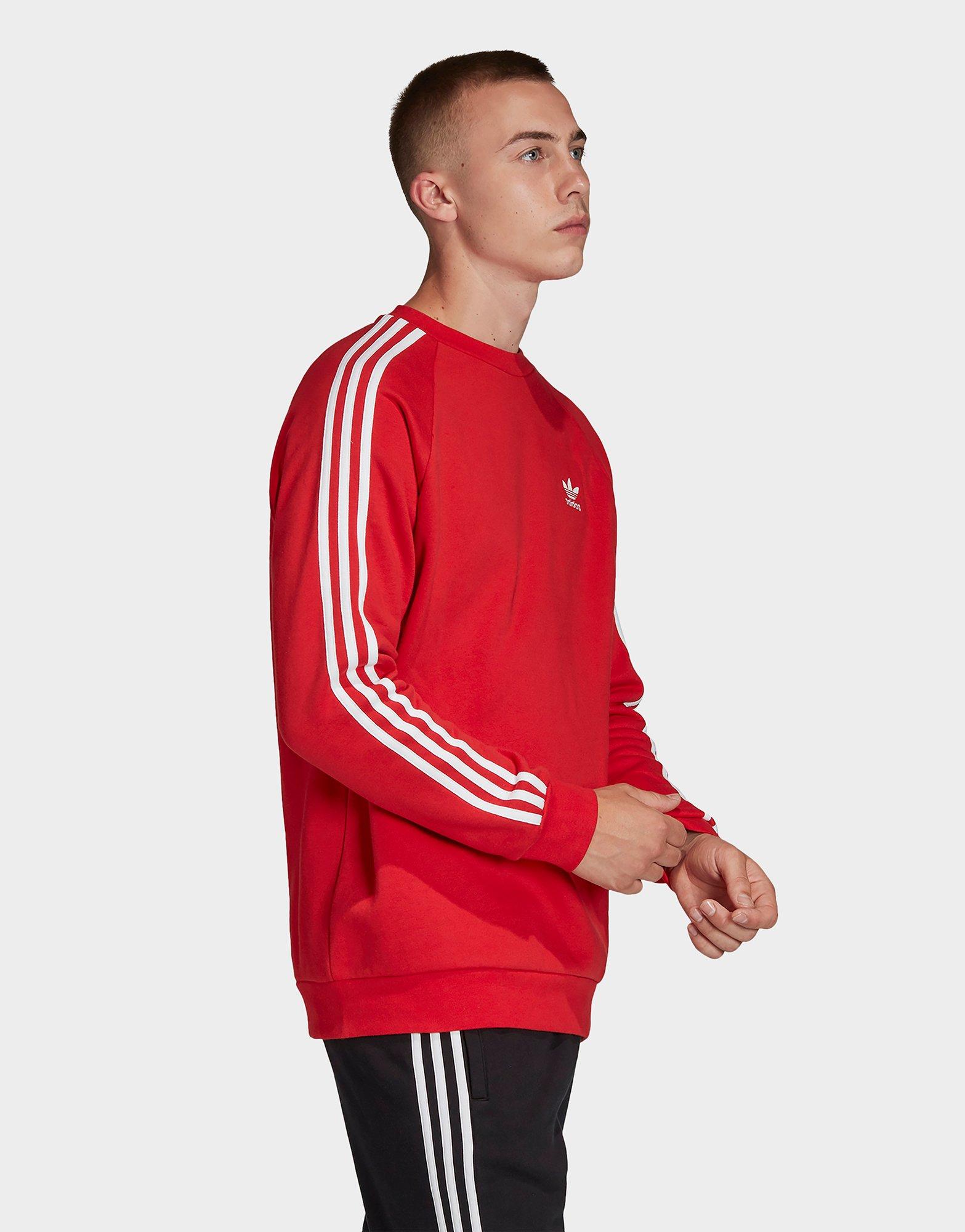 adidas 3 stripes crewneck sweatshirt