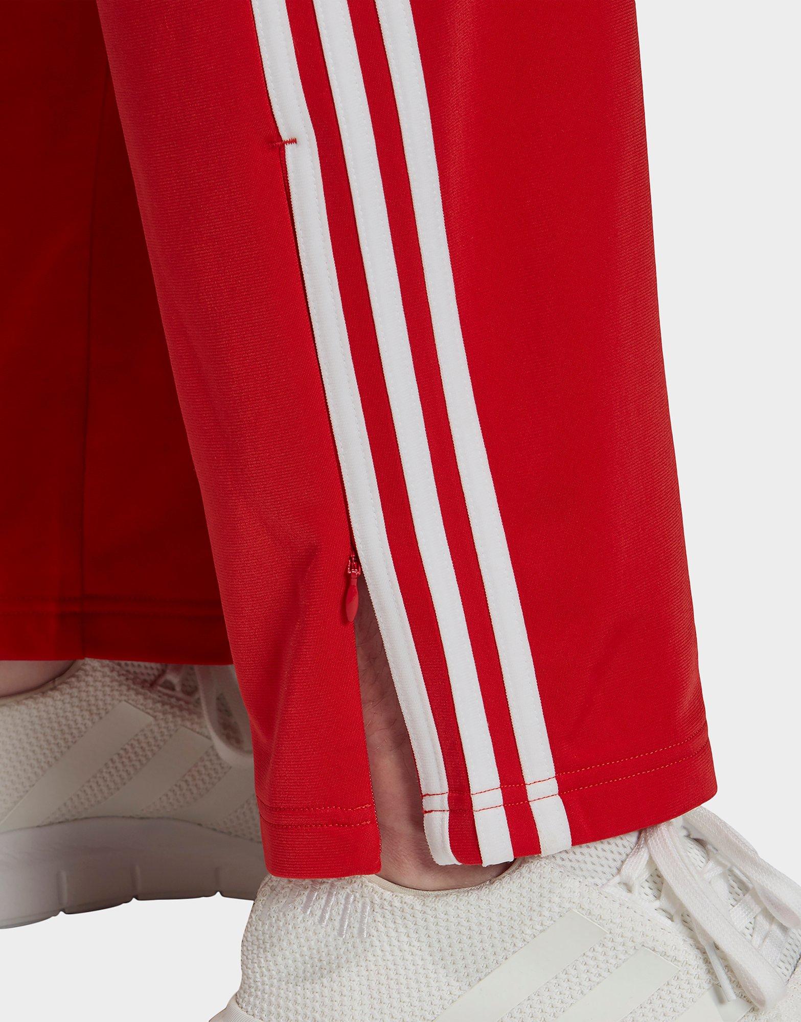 mens red adidas tracksuit bottoms