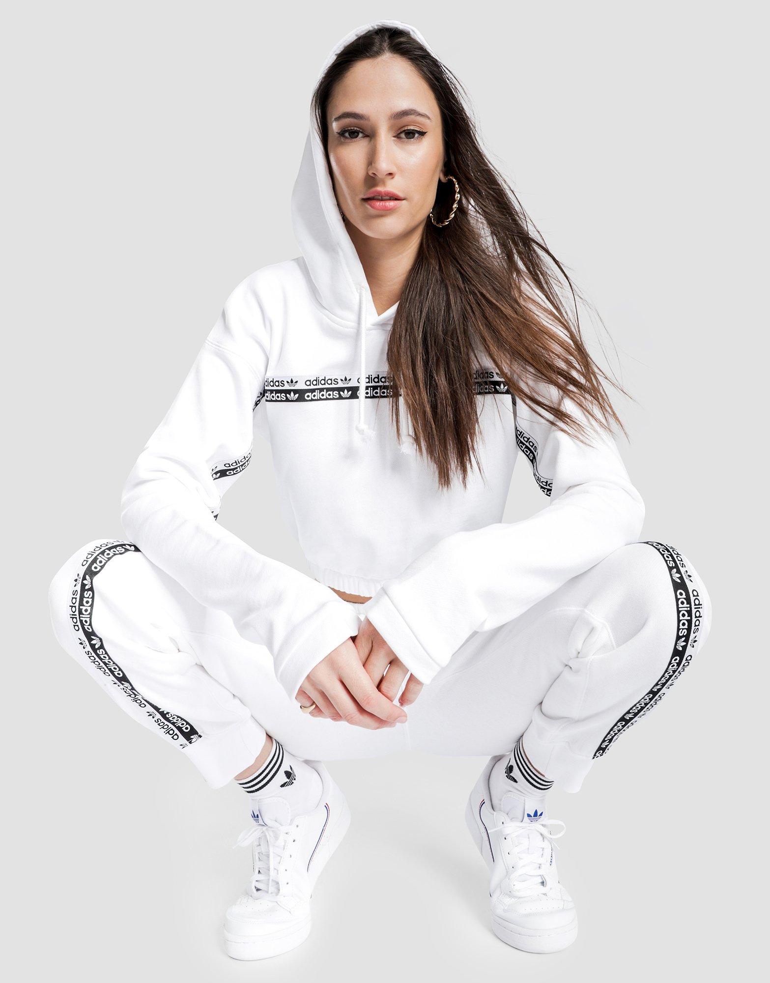 adidas originals ryv taping joggers in white