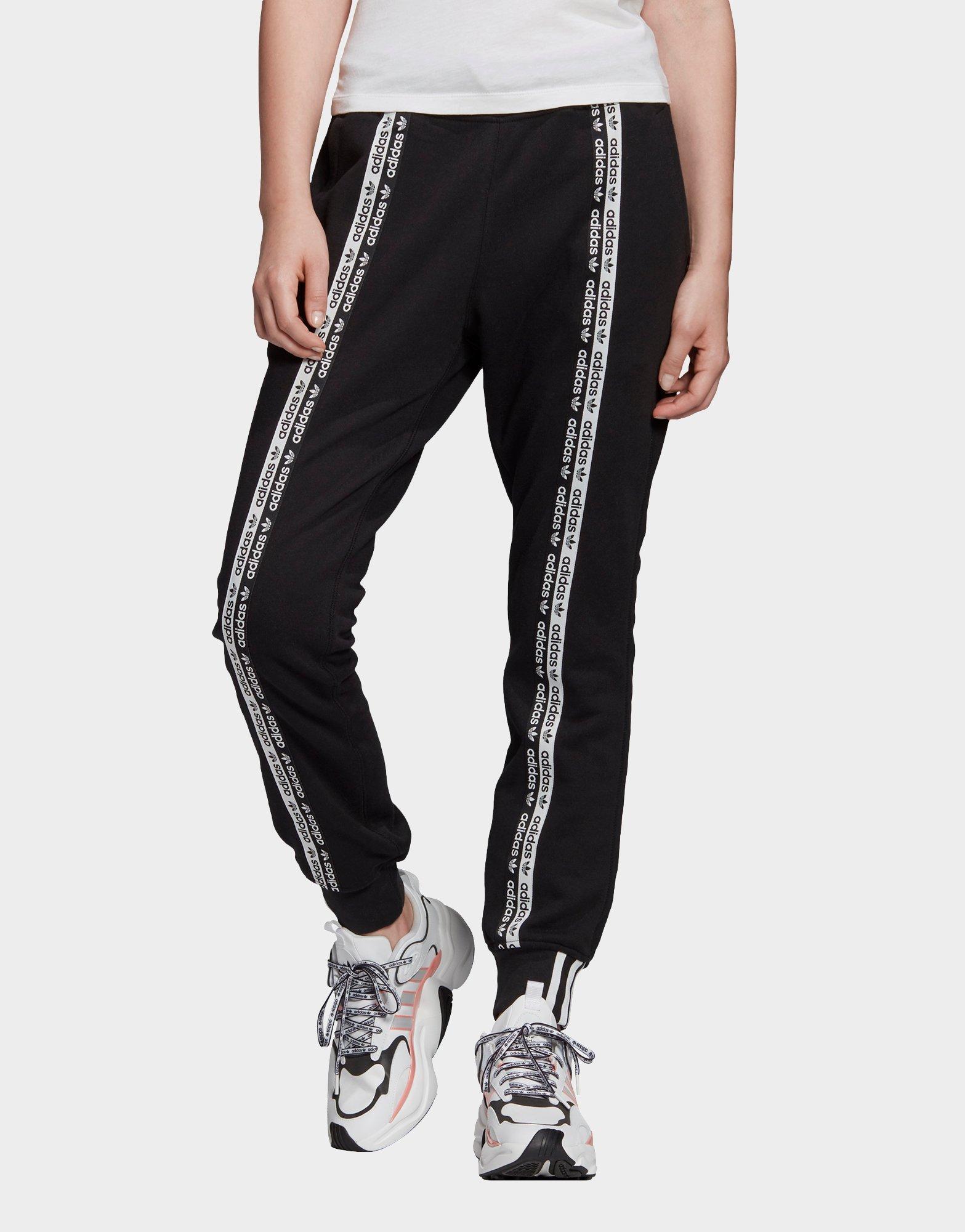 adidas originals ryv taping track pants in black