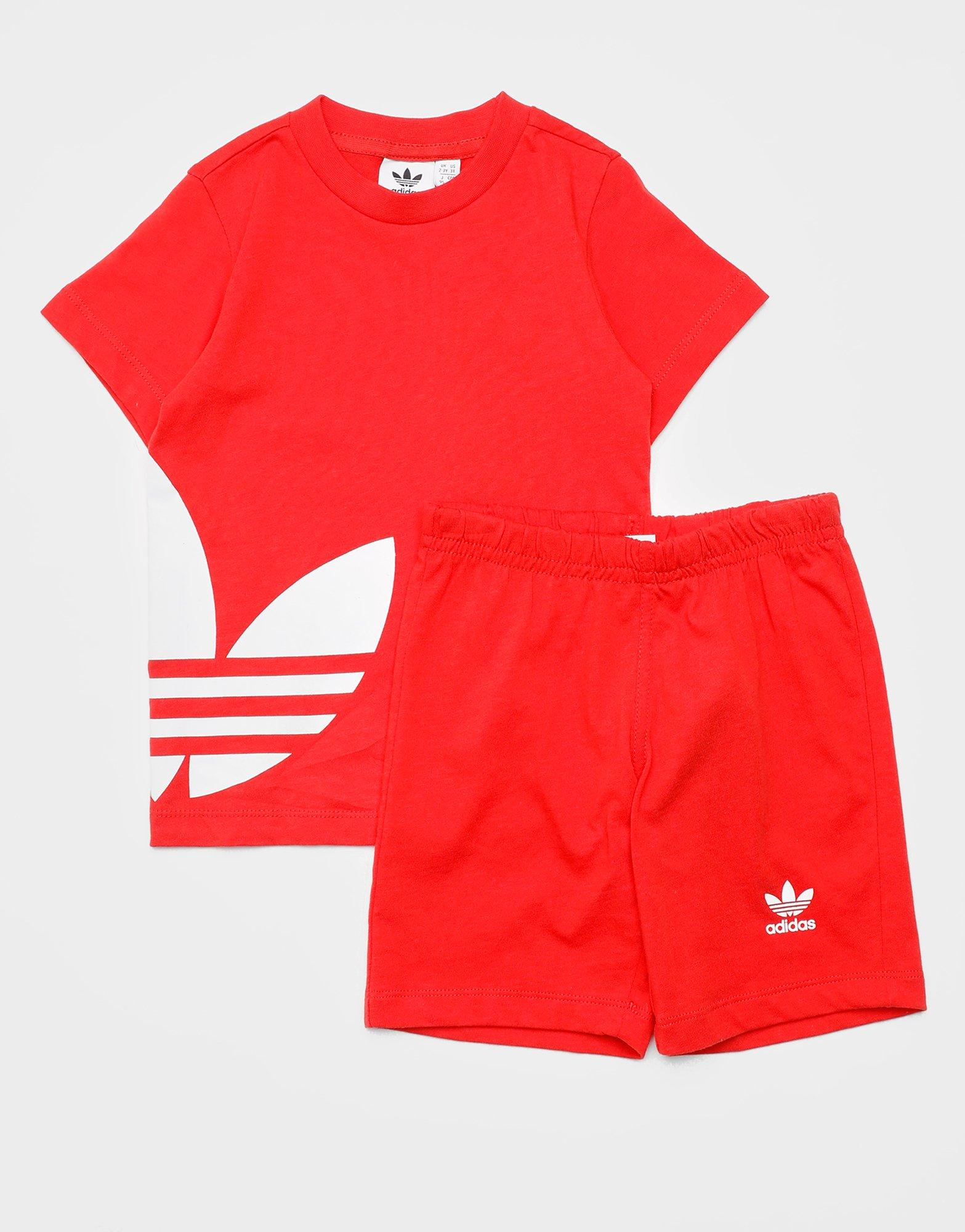 adidas trefoil shorts tee set