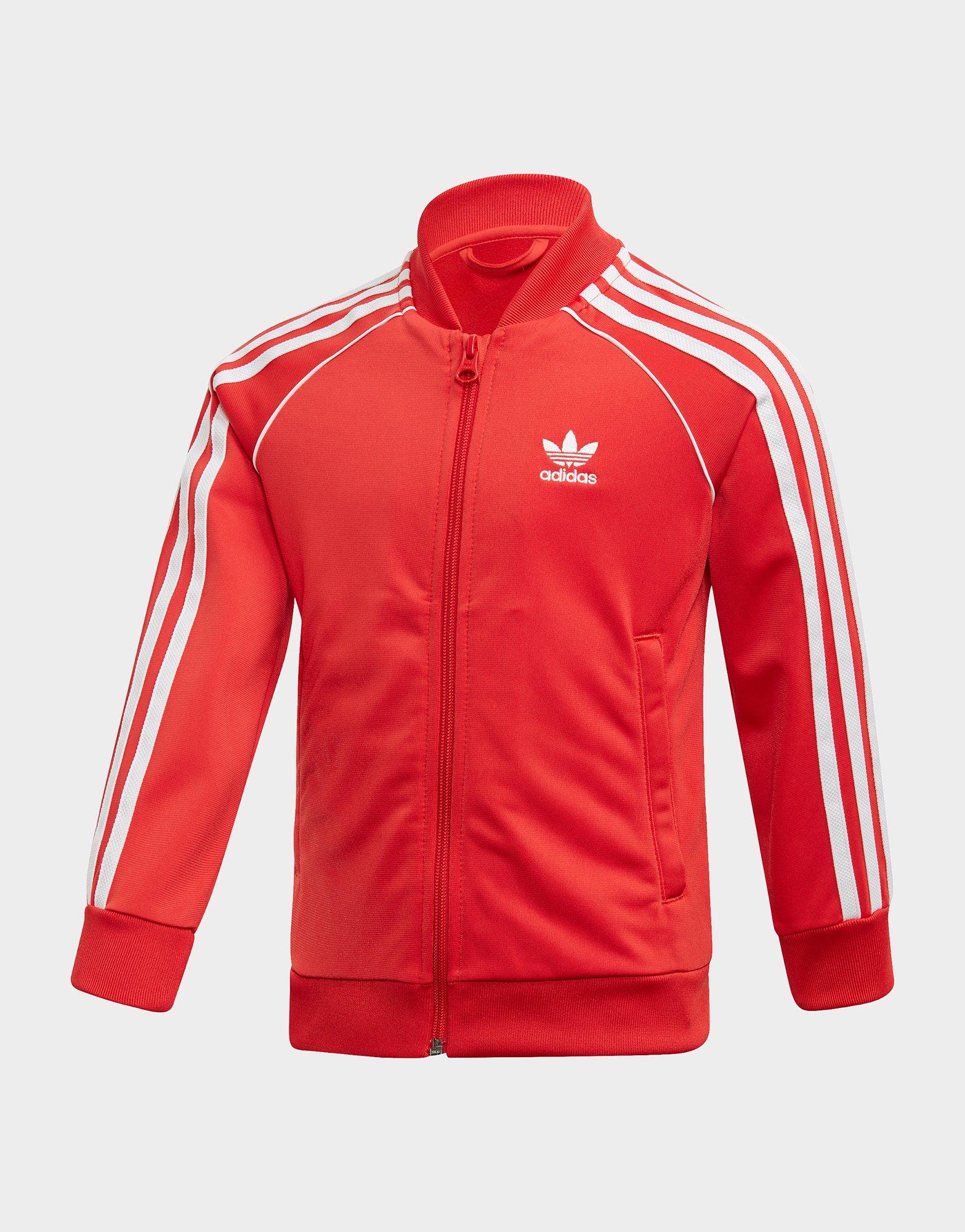 red adidas suit