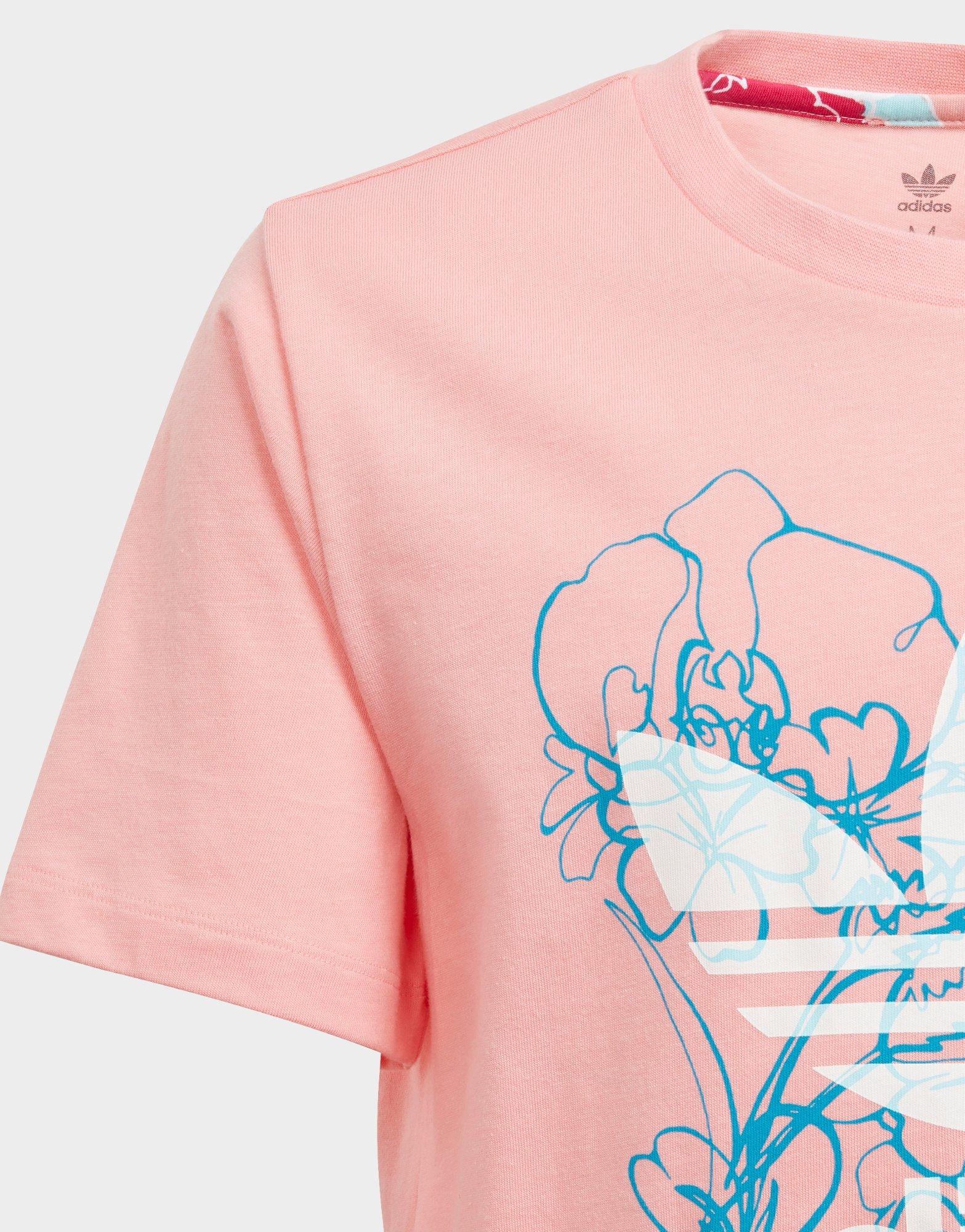 girls pink adidas t shirt