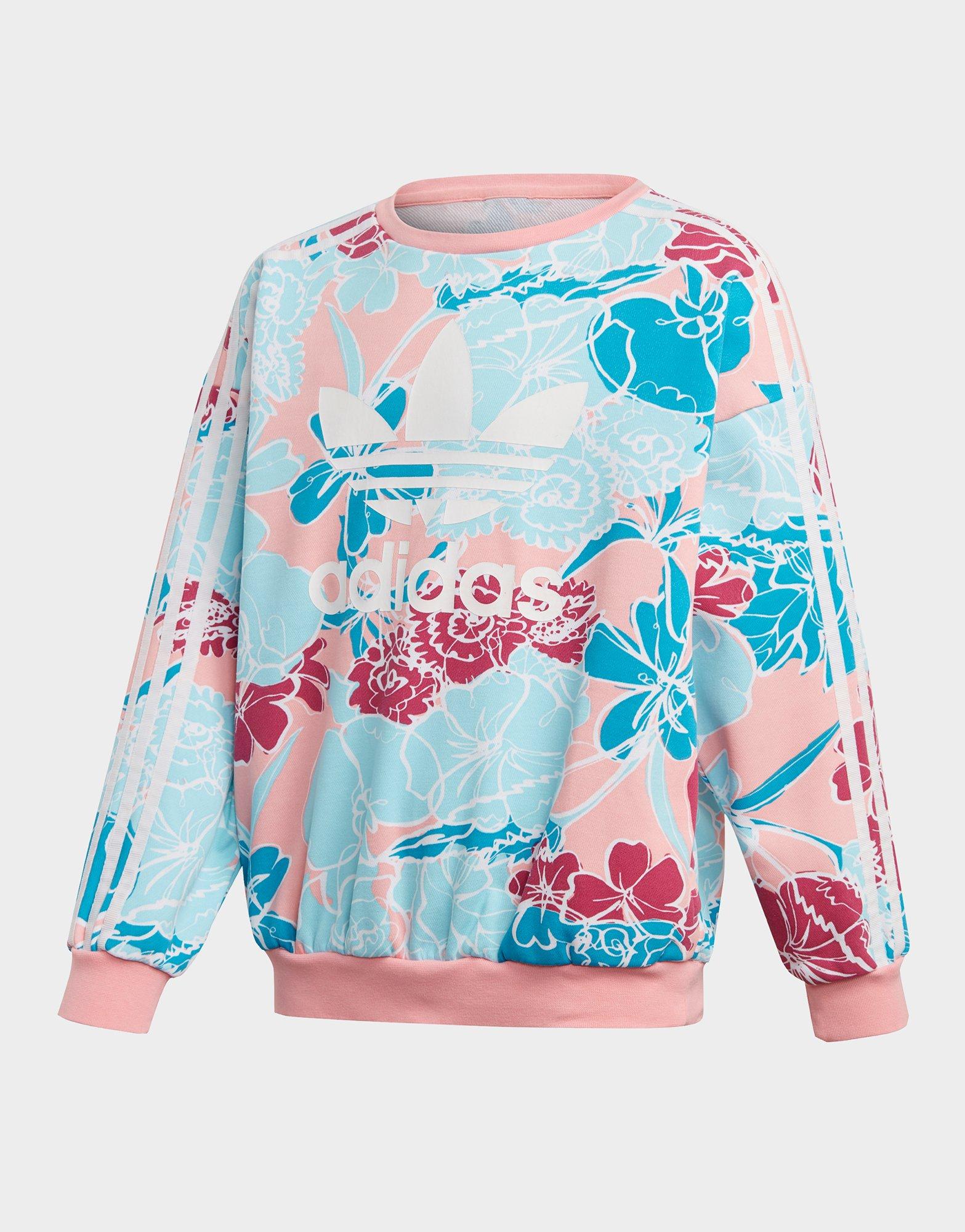 adidas flower print hoodie