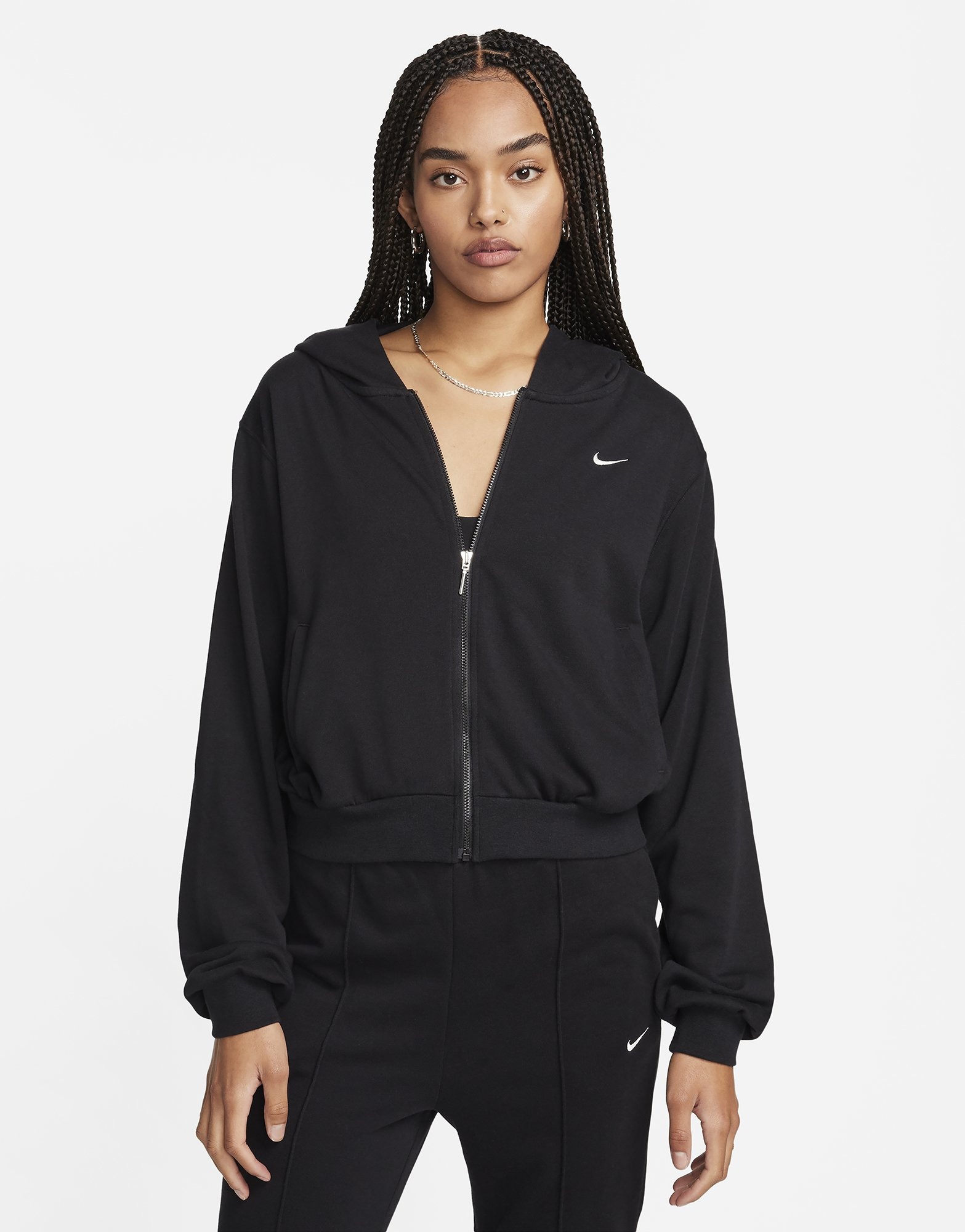 Black Nike Loose Fit Full Zip Hoodie | JD Sports UK