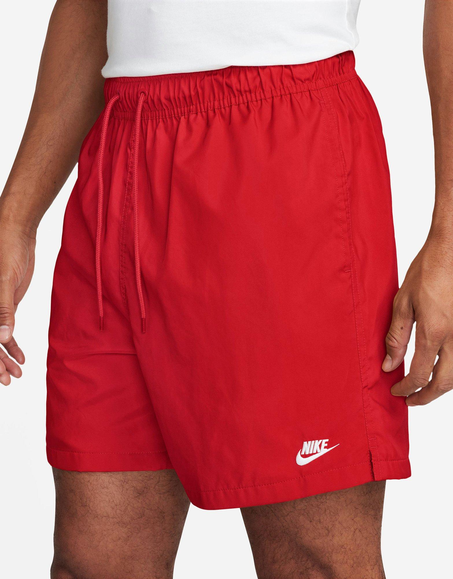 Red nike woven shorts sales