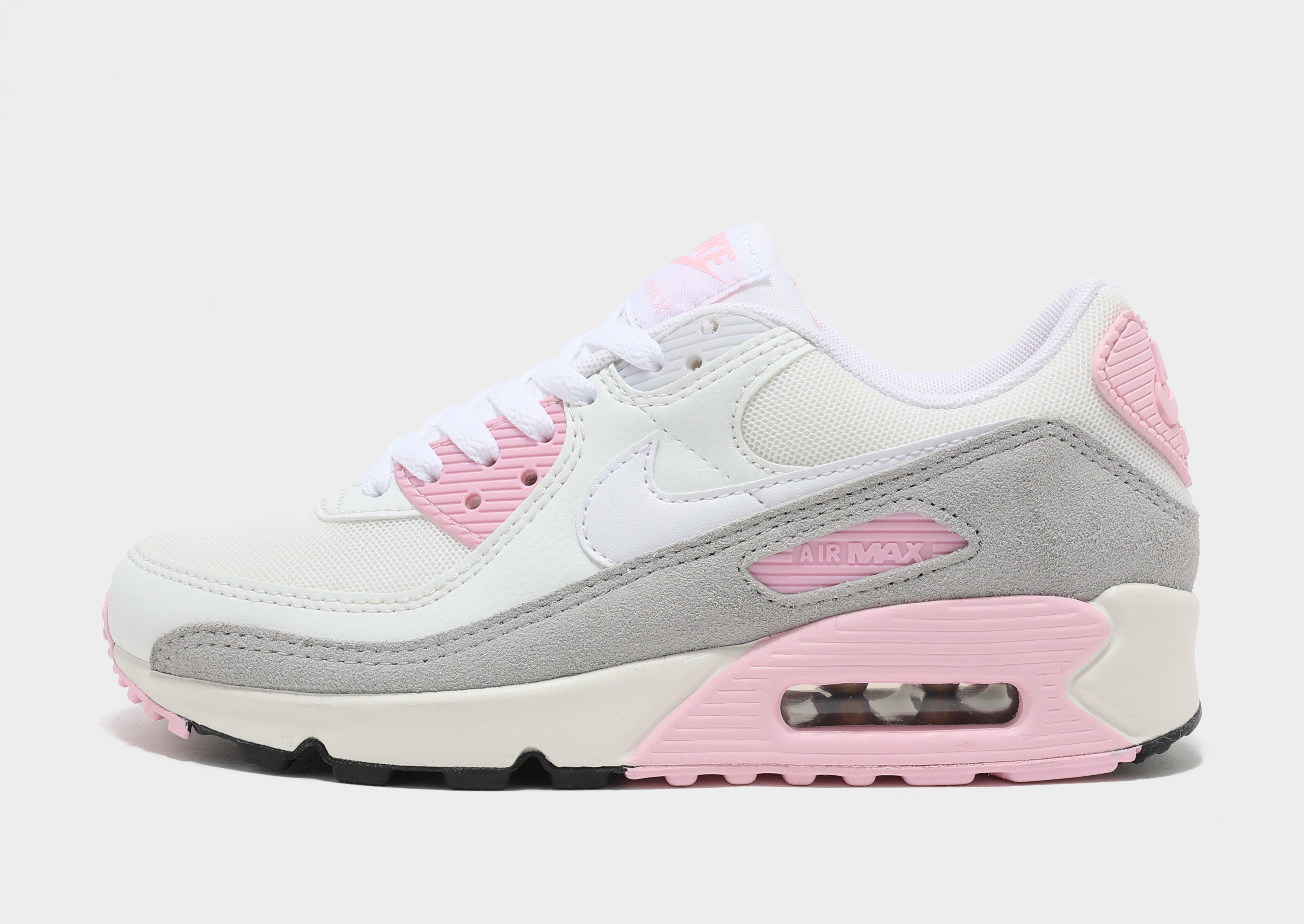 Air max 90 on sale white and pink womens