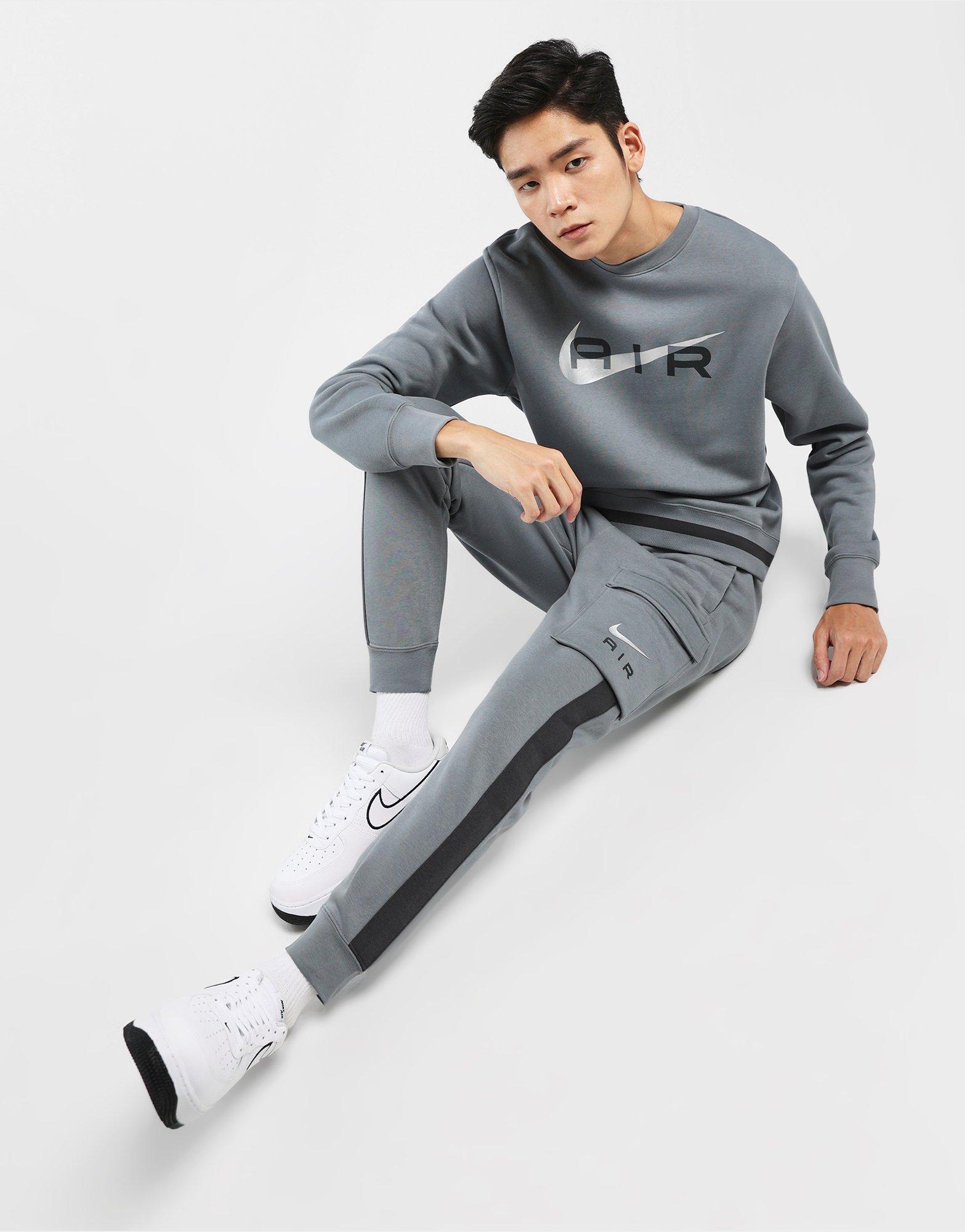 Grey nike air on sale tracksuit