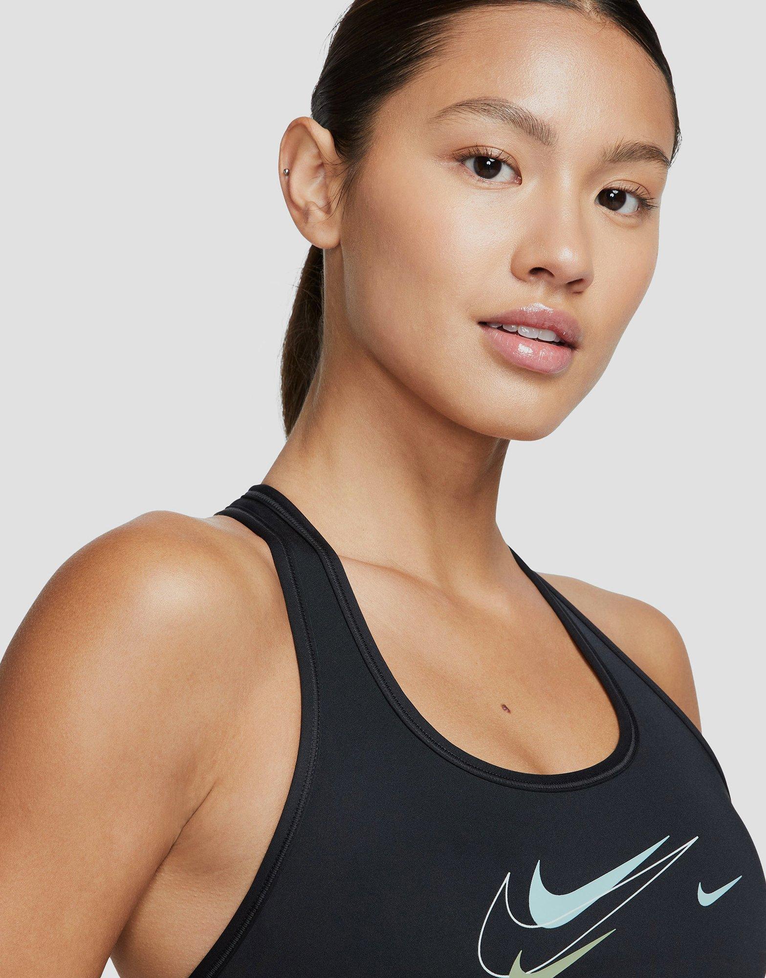 Blue Nike Swoosh Medium-Support Padded Sports Bra - JD Sports Singapore