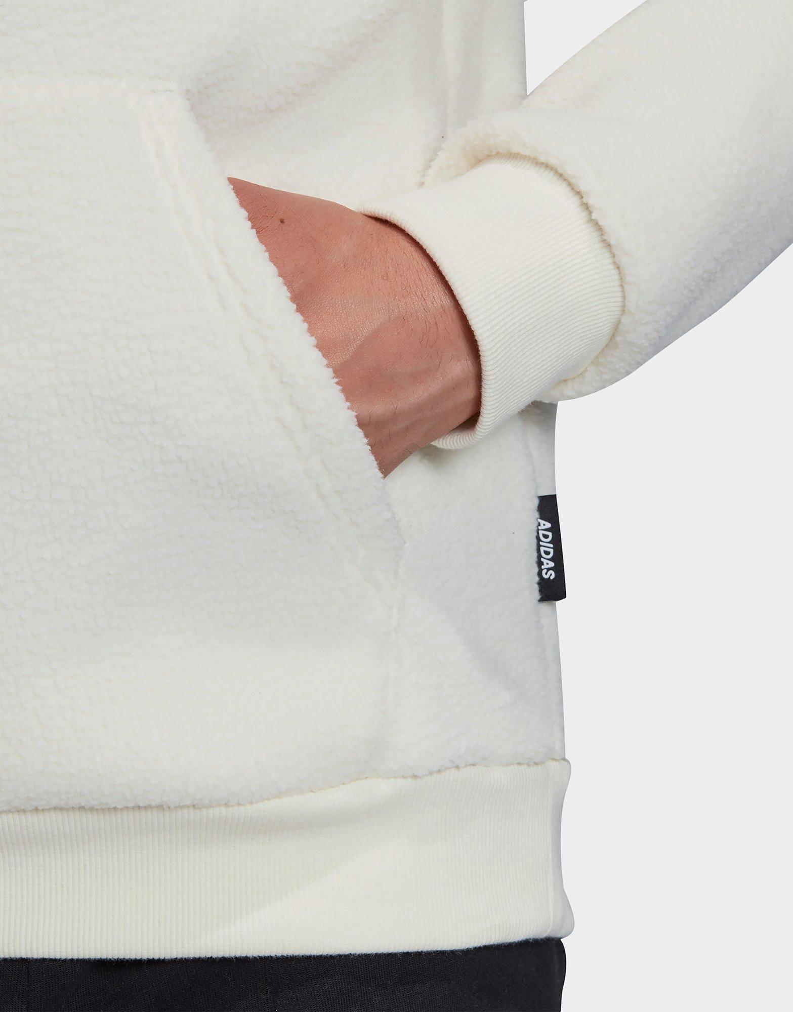 adidas sherpa hoodie sweatshirt