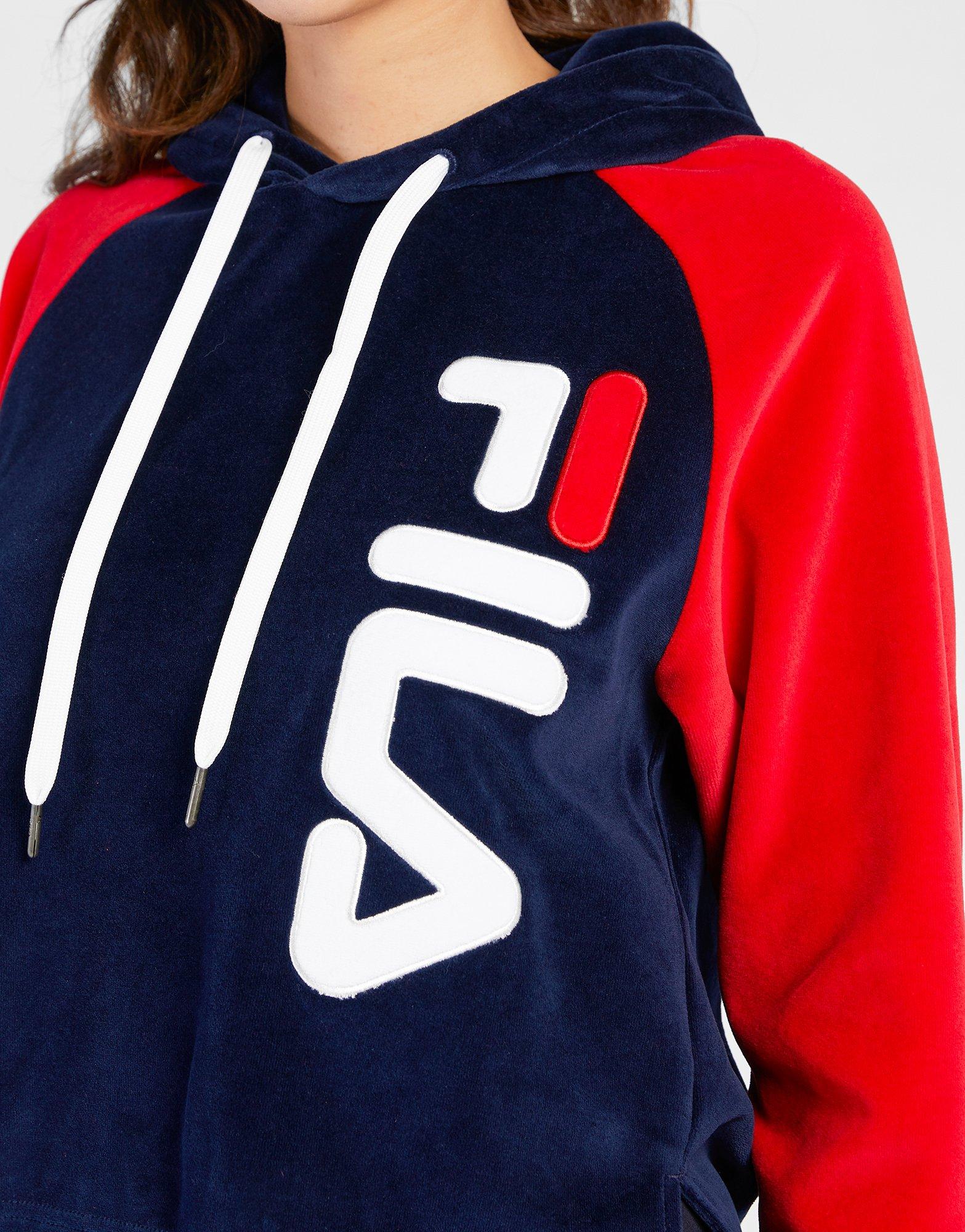 fila red and blue hoodie