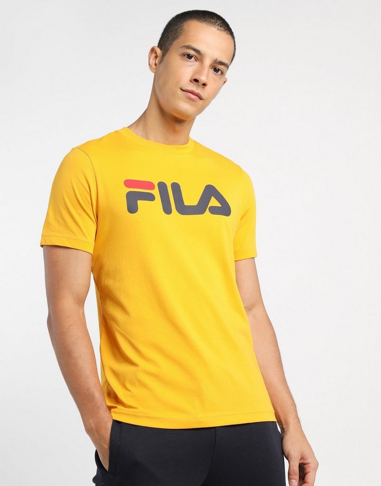 Yellow FILA Classic Logo Short Sleeve T-Shirt | JD Sports