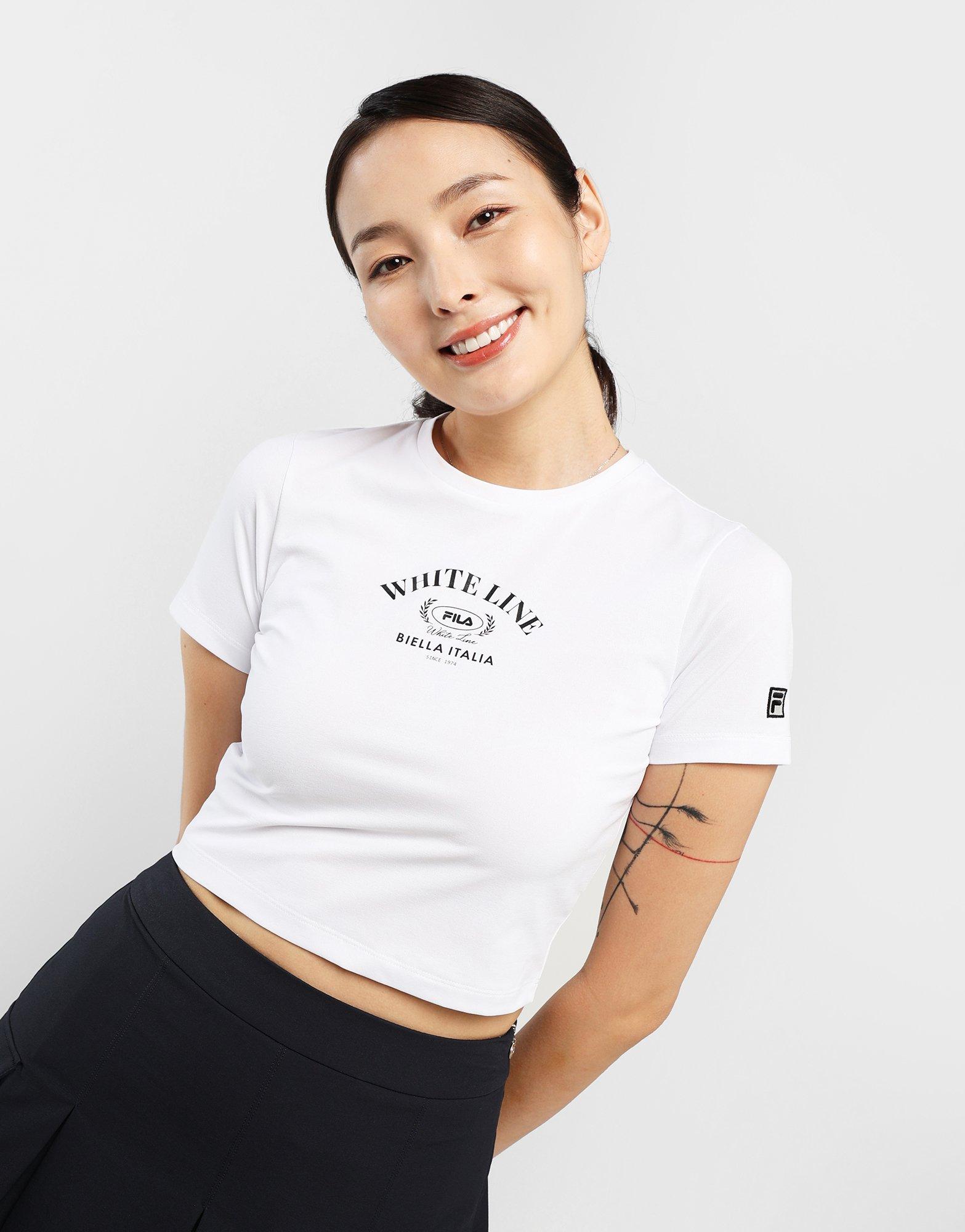 White Fila Tennis Graphic T Shirt Women s JD Sports Malaysia