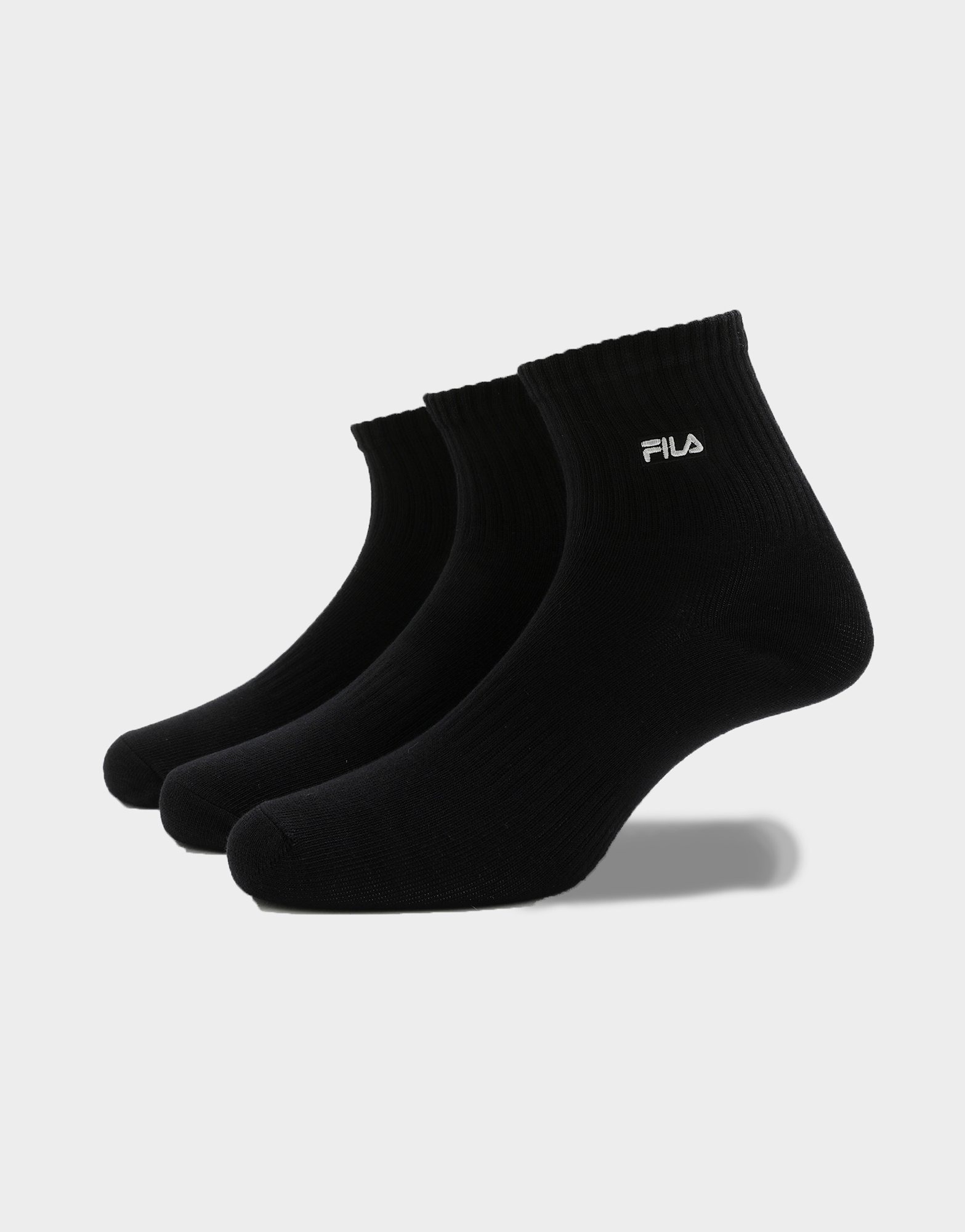 Black Fila Ankle Socks (3-Pack) - JD Sports Singapore