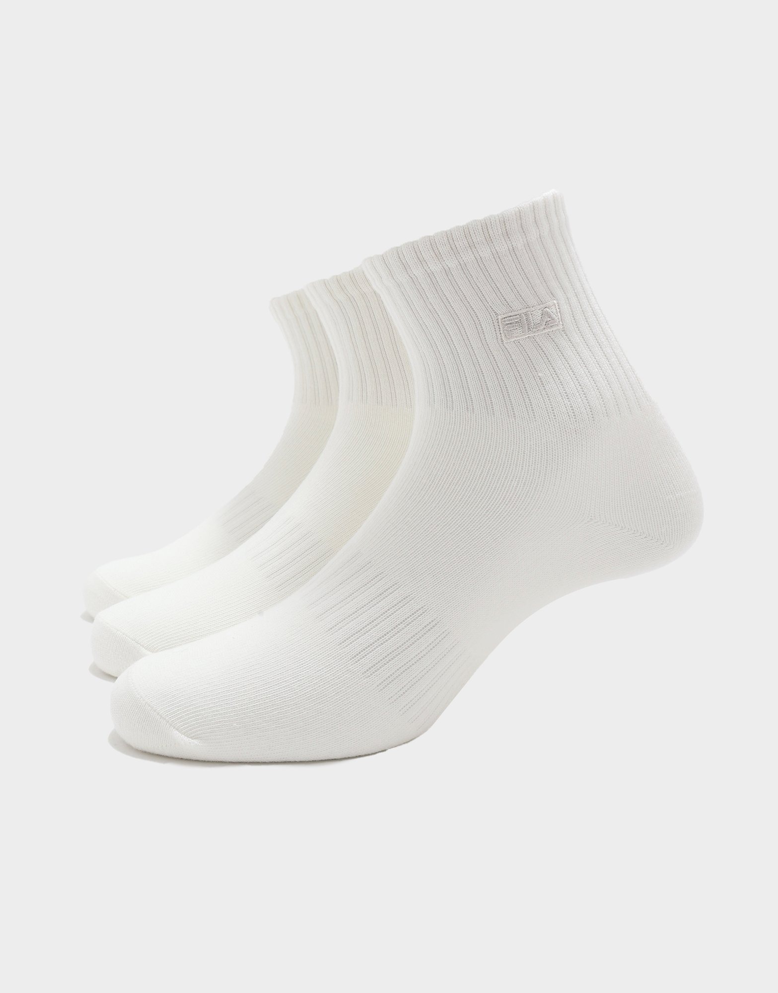 White Fila Ankle Socks (3-Pack) - JD Sports Singapore