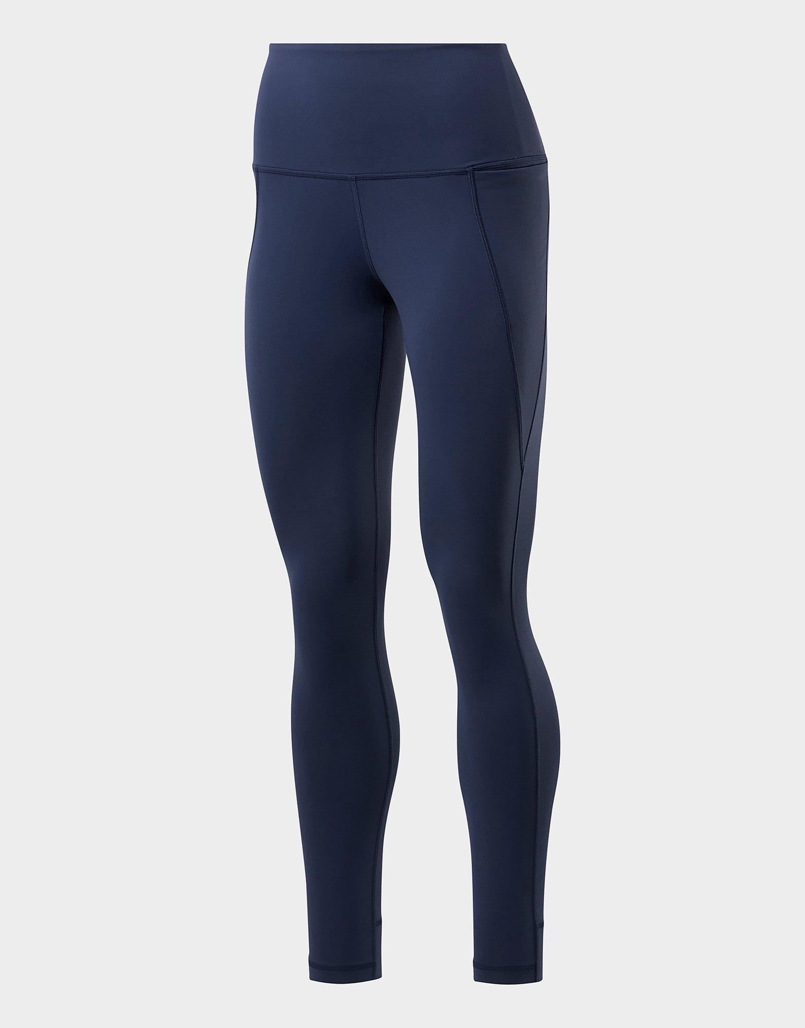 reebok high rise tights blue