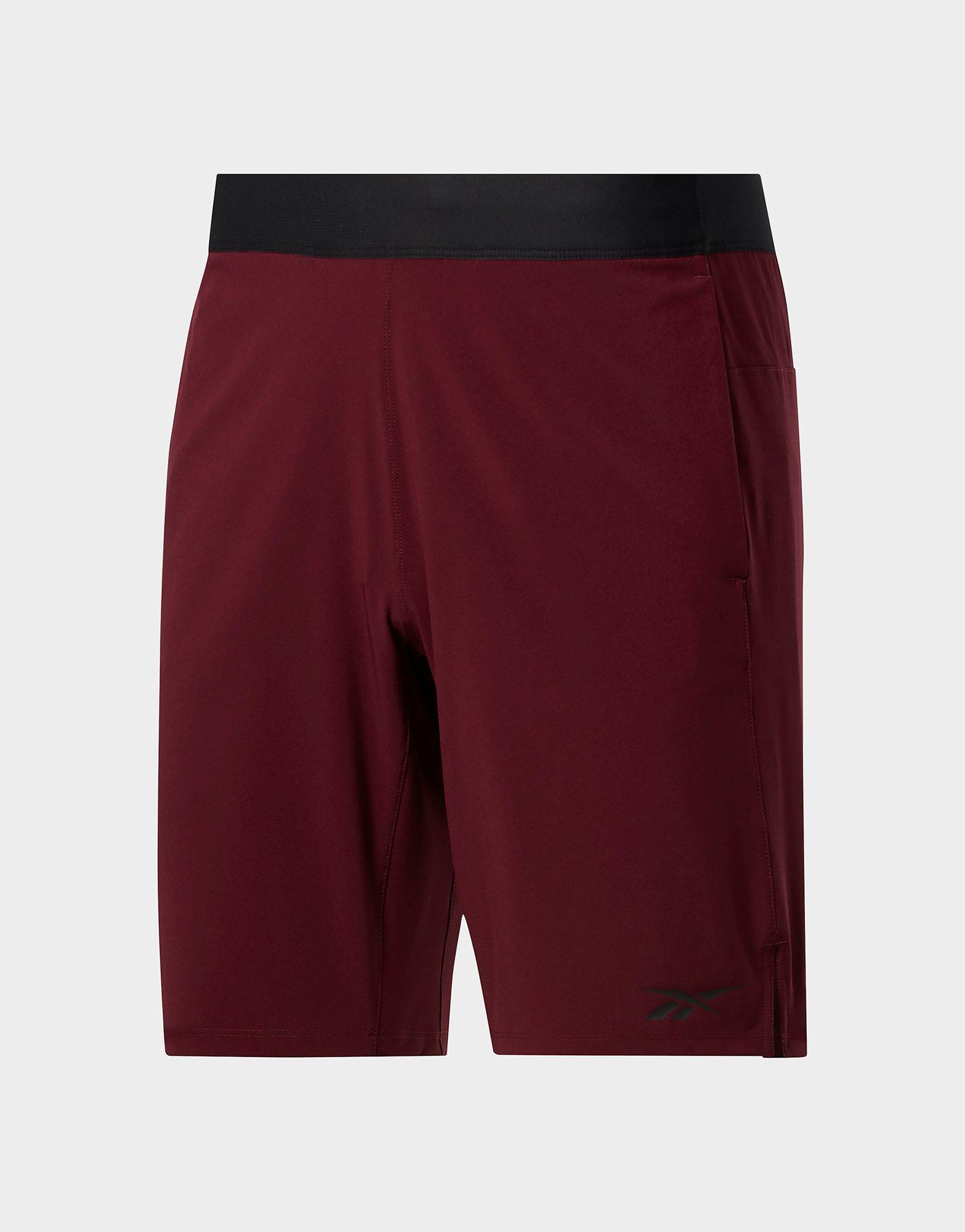 red reebok shorts