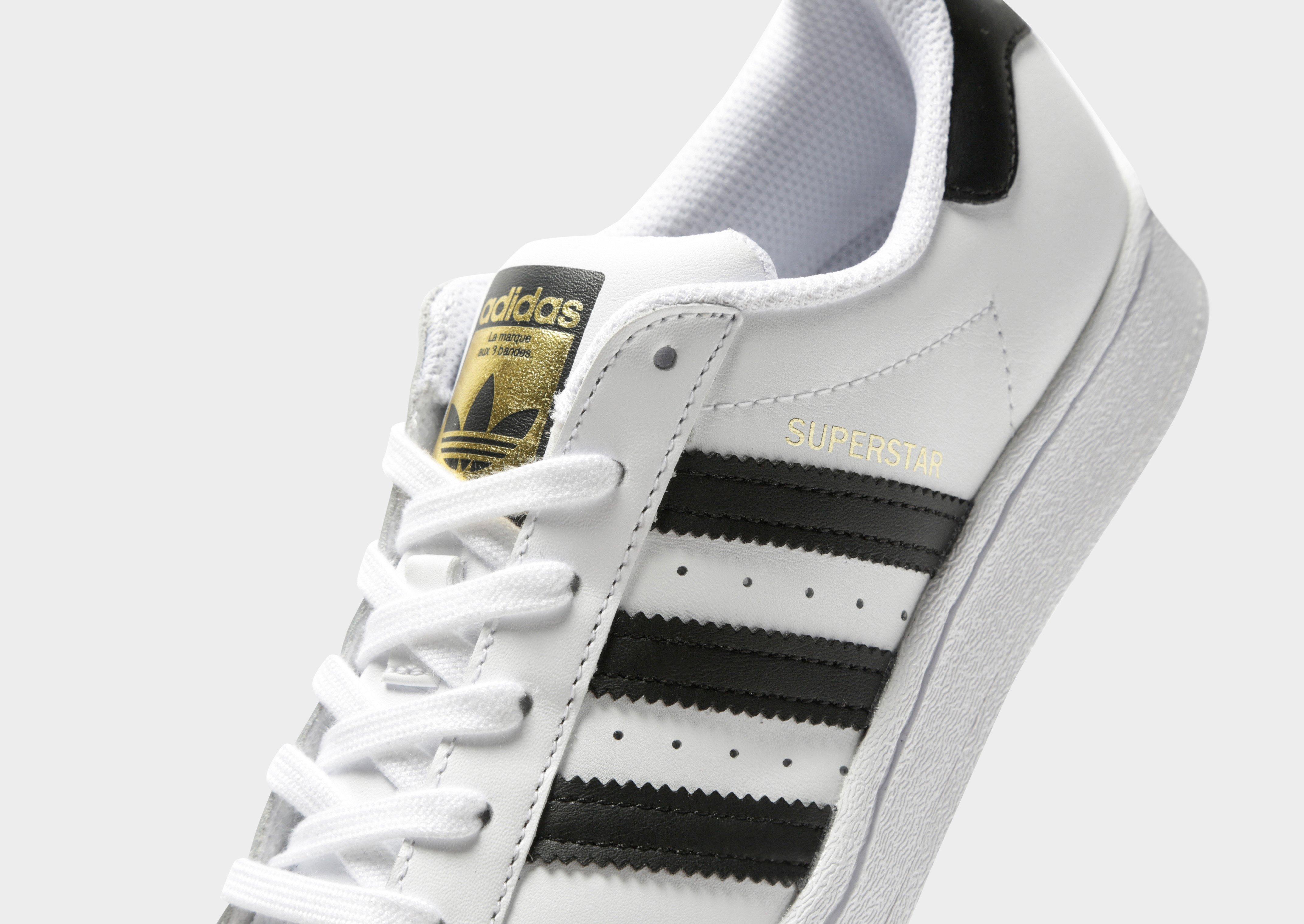 Adidas superstar clearance white junior jd