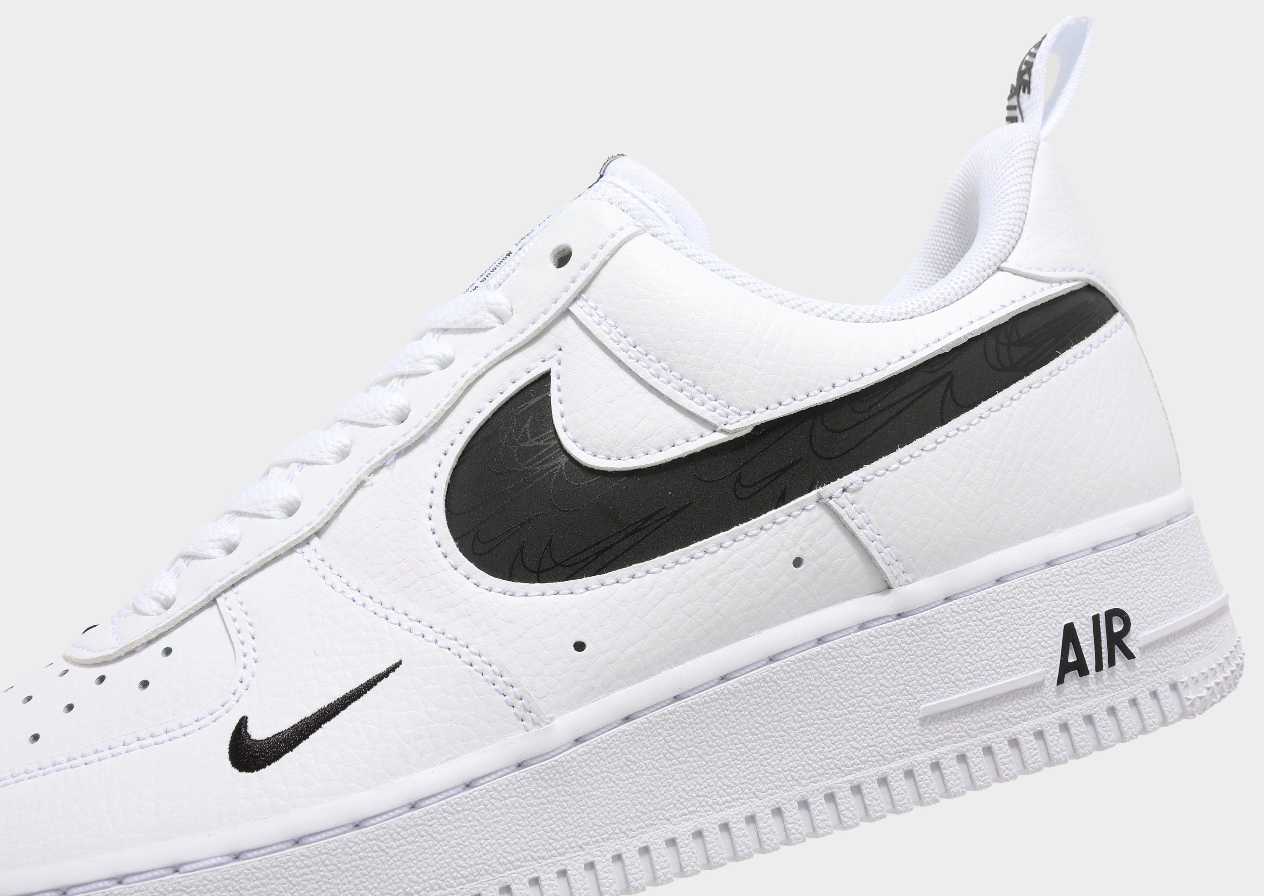 Nike air force white with black tick sale