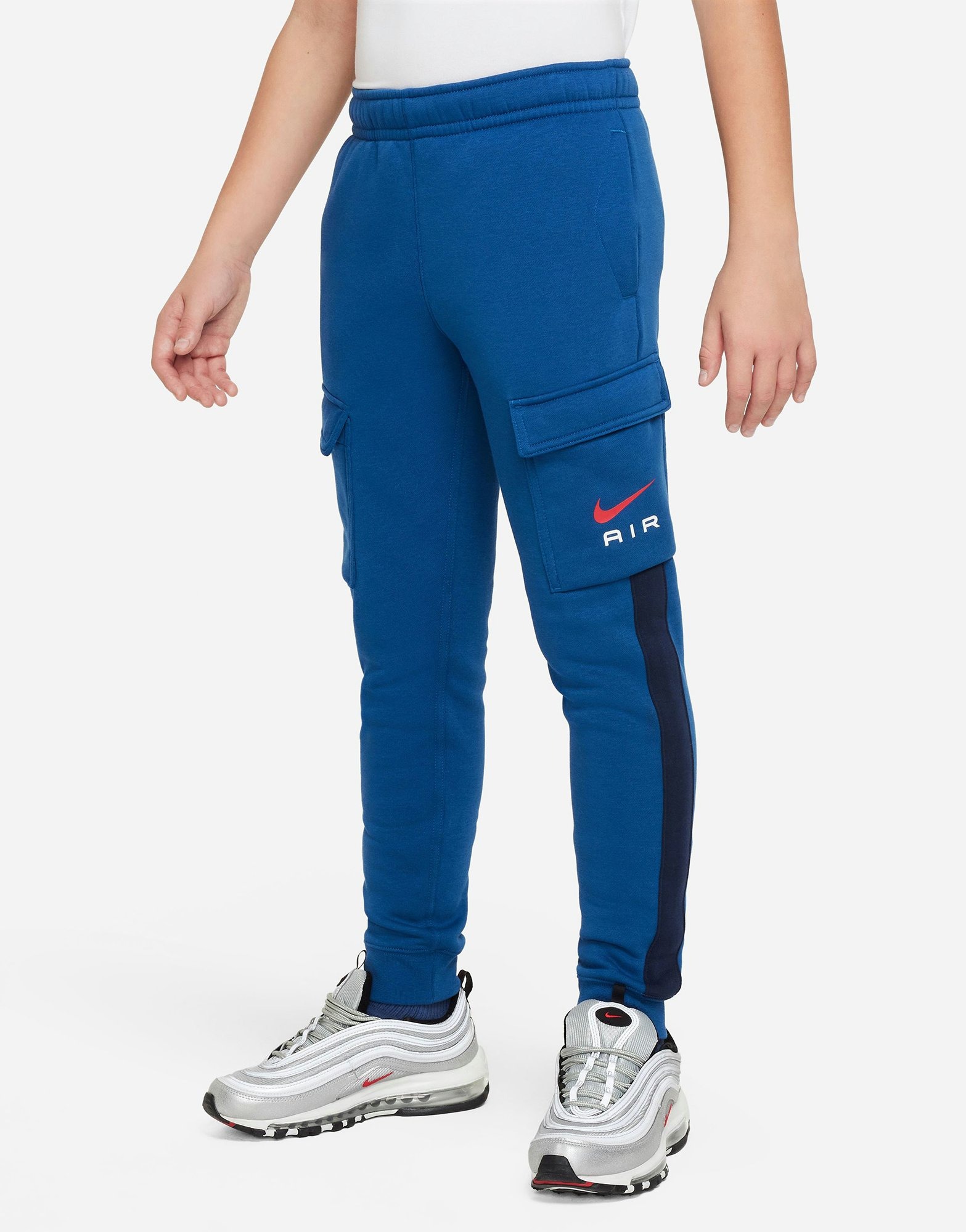 Blue Nike Air Fleece Cargo Pants Junior JD Sports Singapore