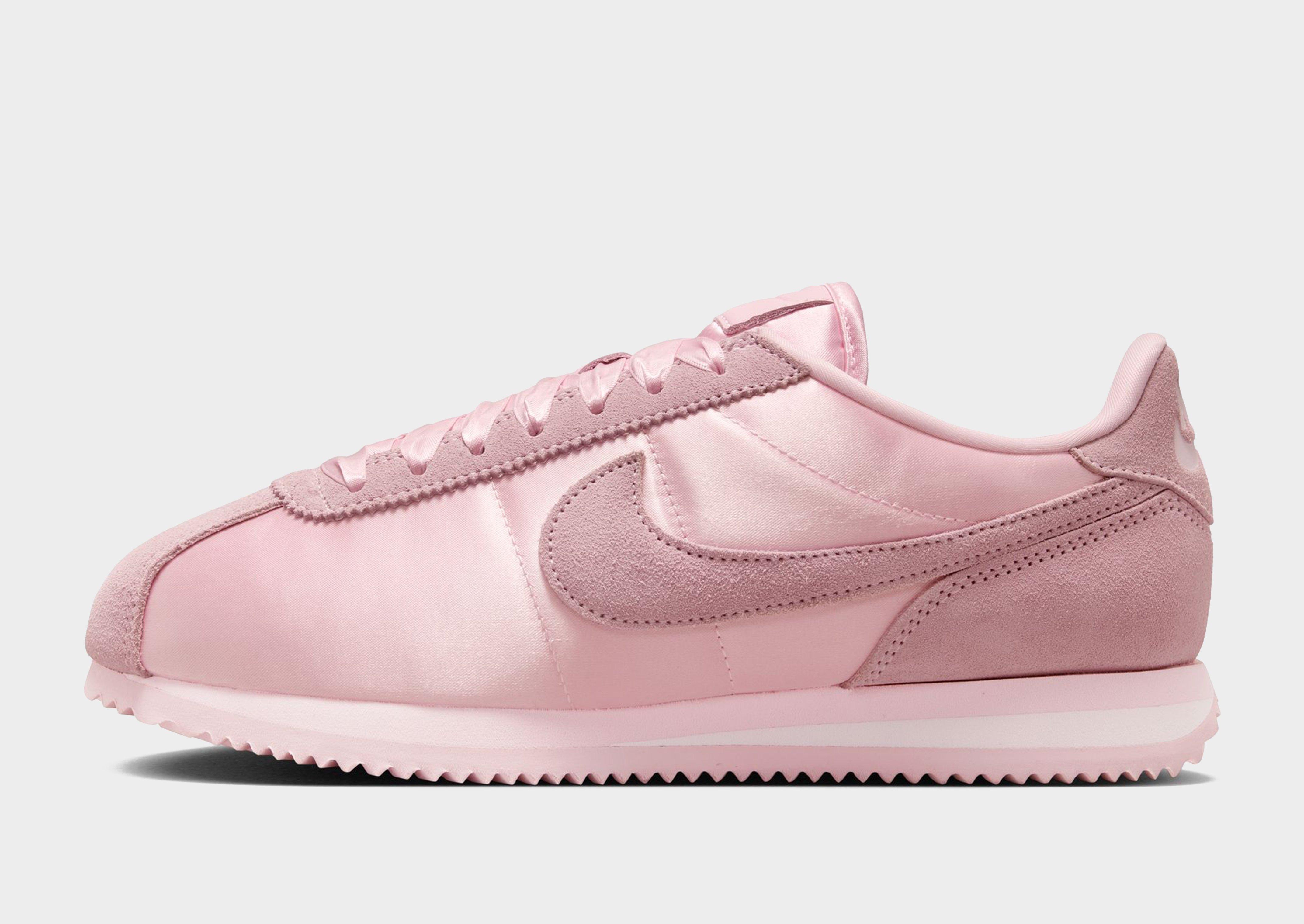 Nike cortez mujer blancas y rosas best sale