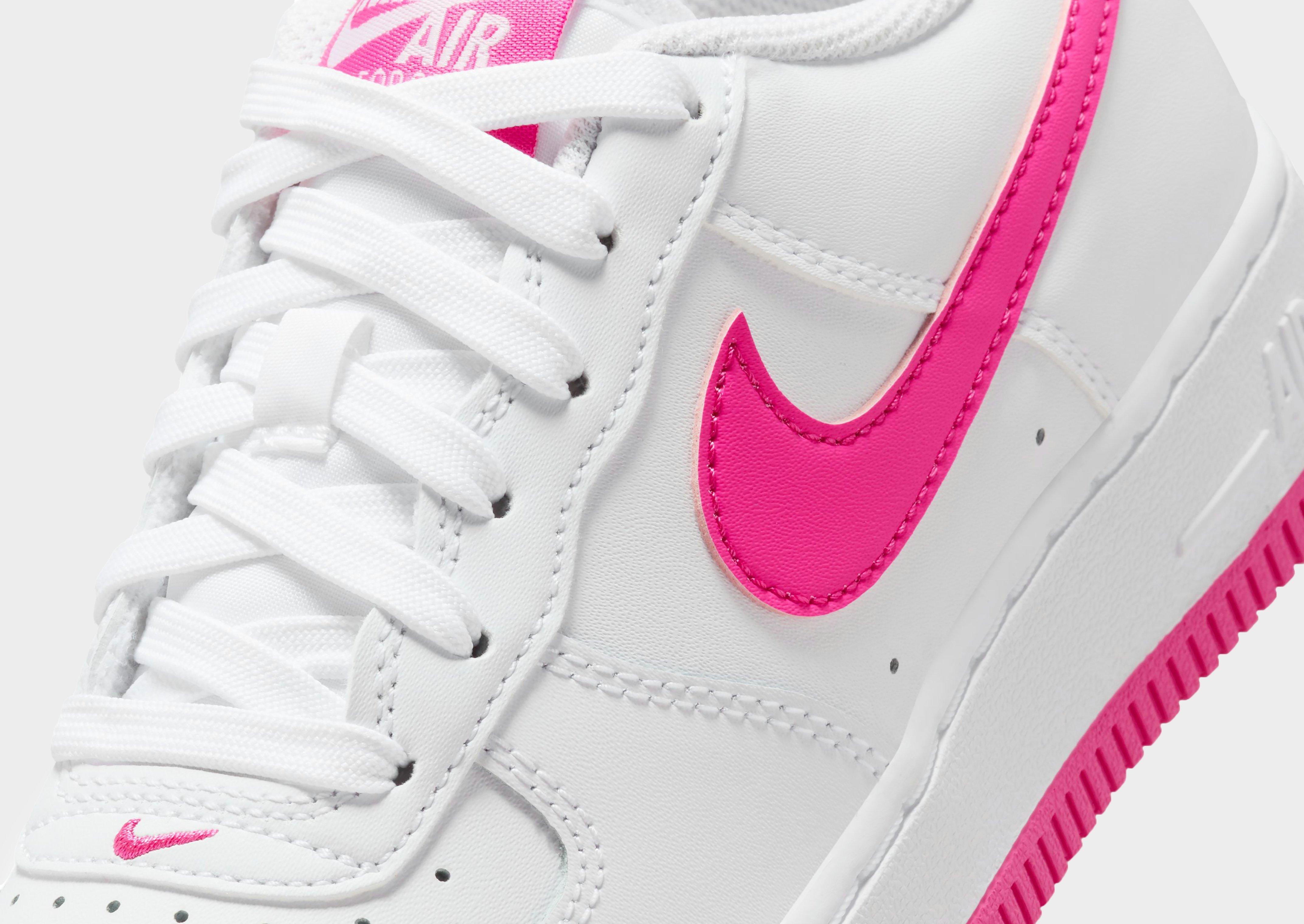 White and pink sale air force 1 junior