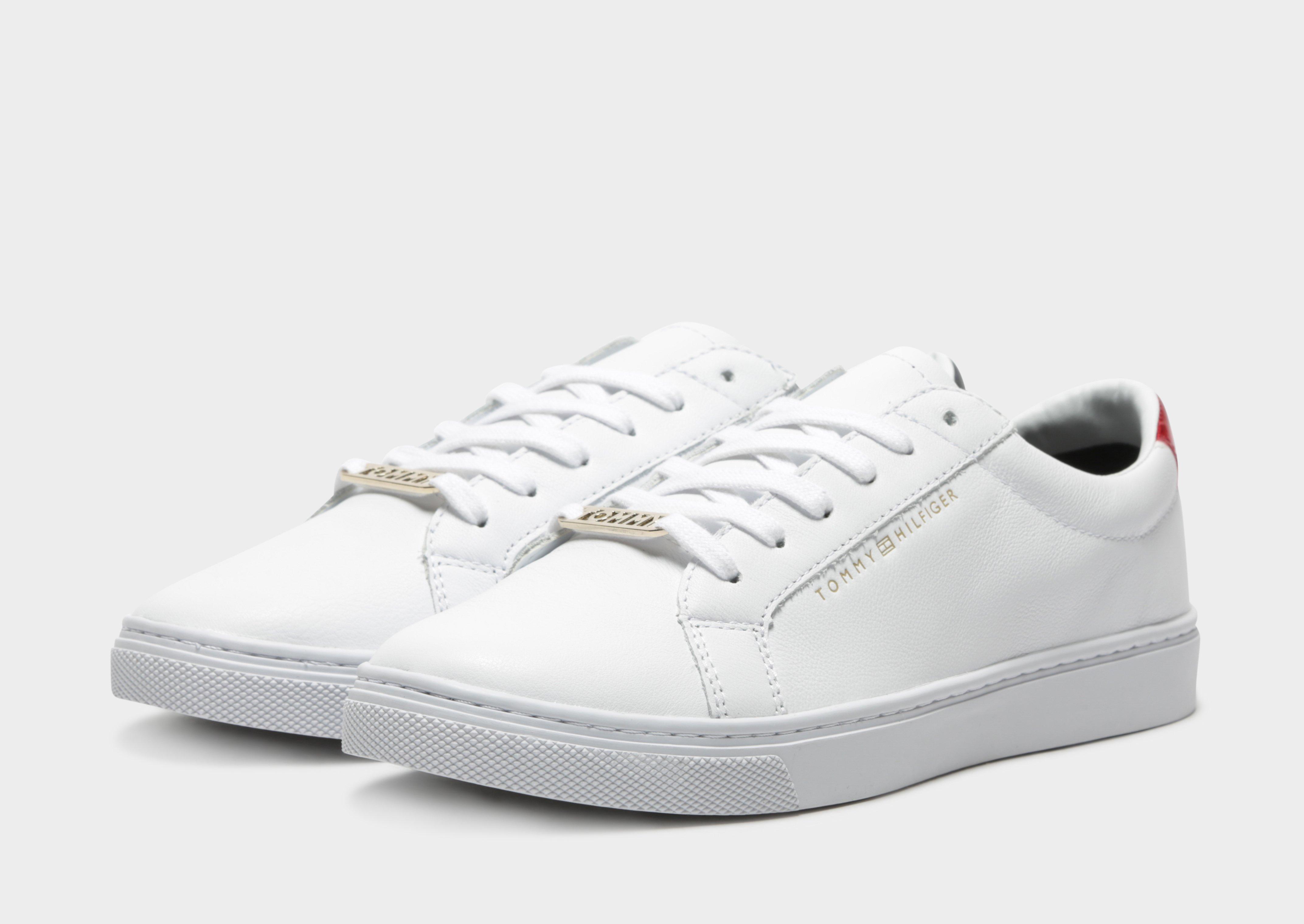white leather tommy hilfiger shoes