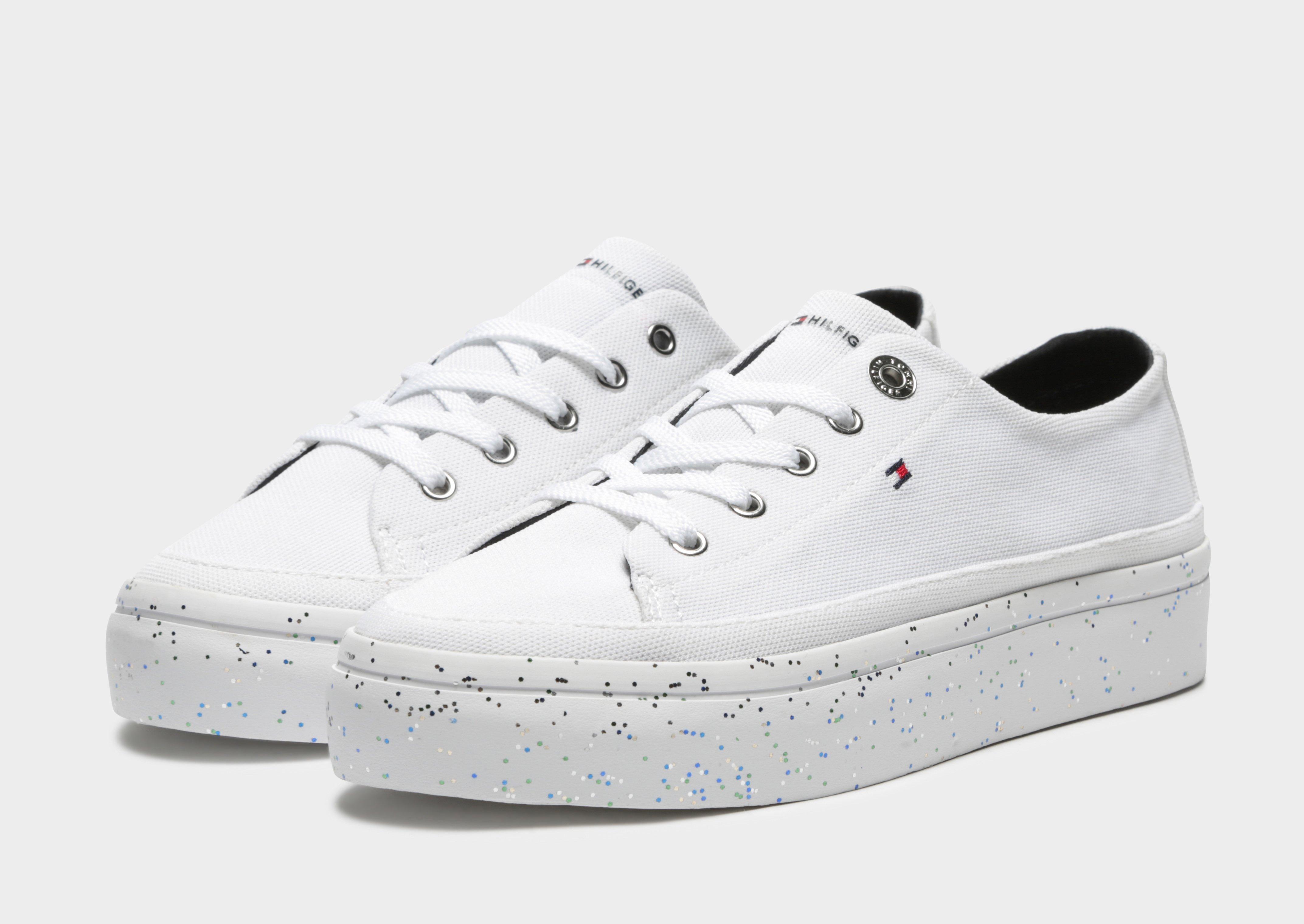 tommy hilfiger white platform sneakers