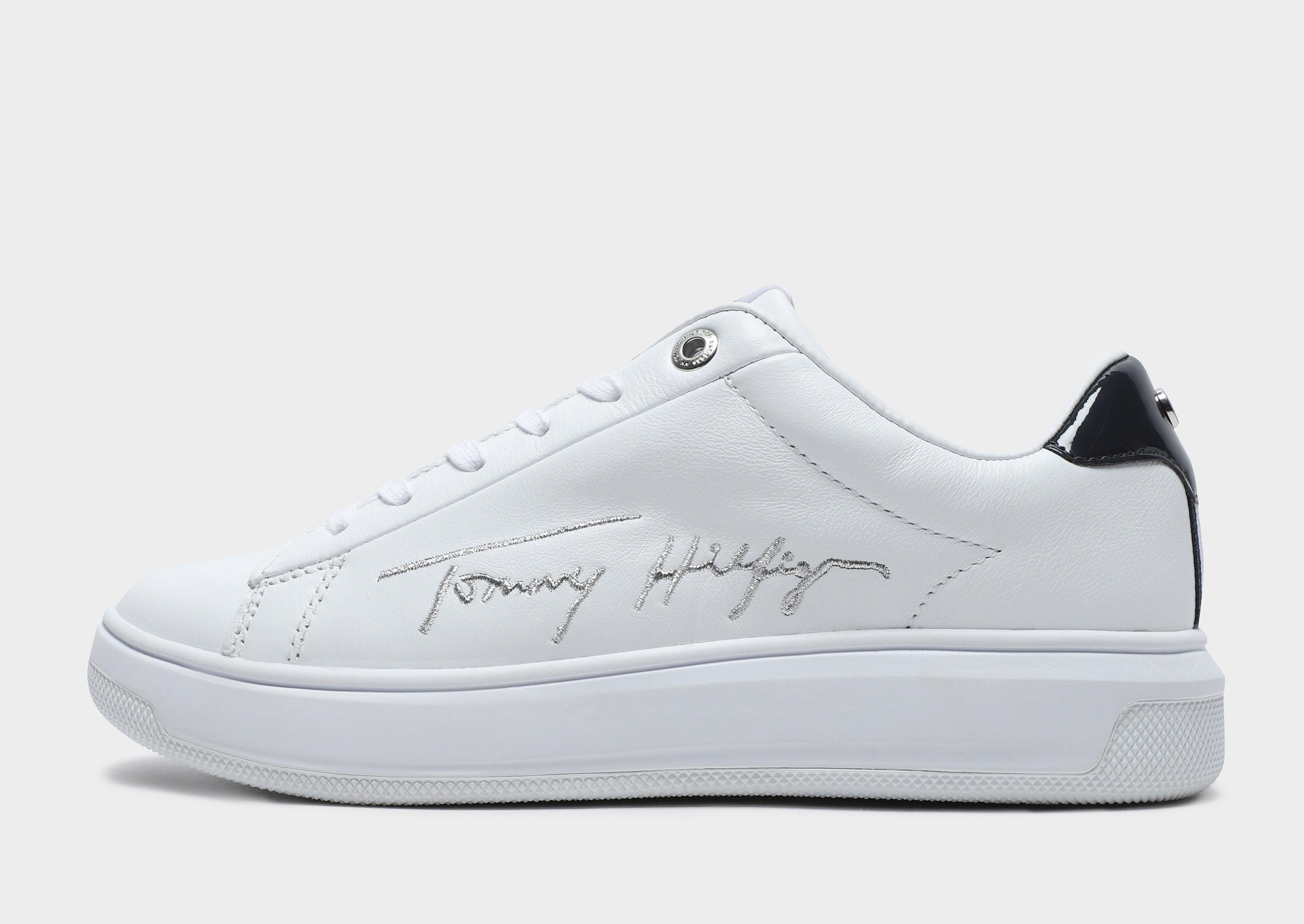 White Tommy Hilfiger Signature Cupsole 