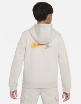 Nike Fleecehoodie met rits en graphic voor jongens Sportswear