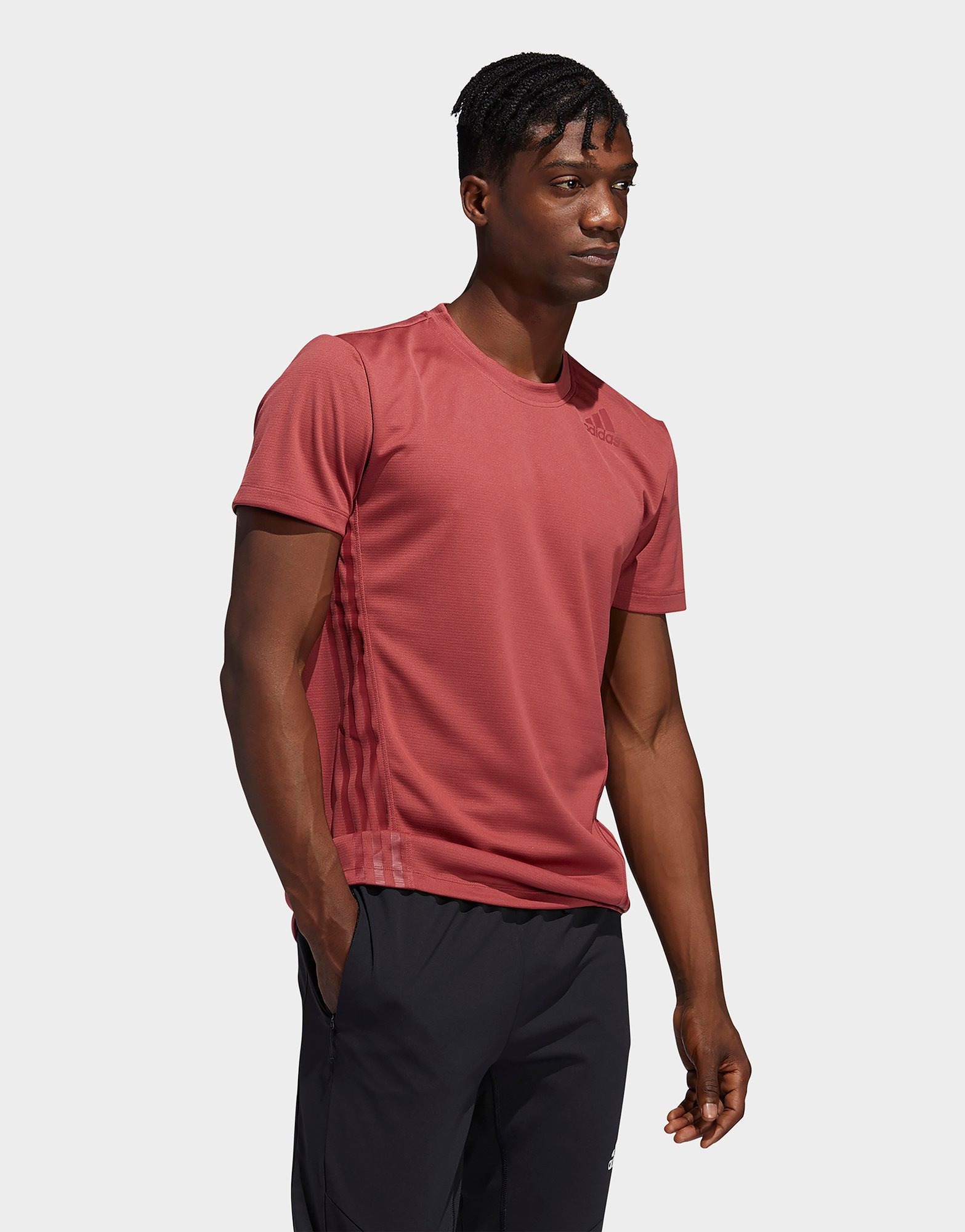 Buy Red adidas Performance AEROREADY 3-Stripes T-Shirt | JD Sports