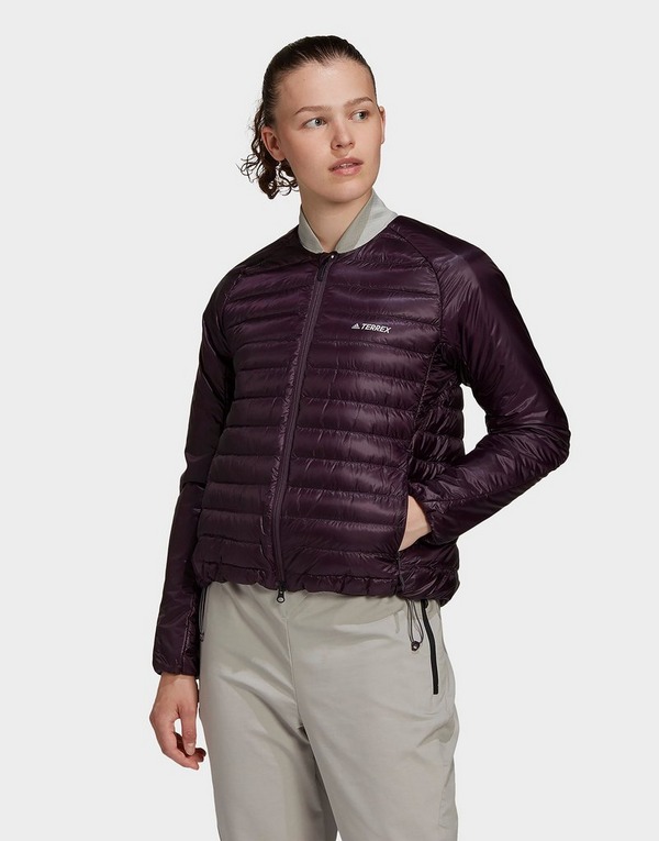 adidas blouson bomber veste femmes doudoune violet