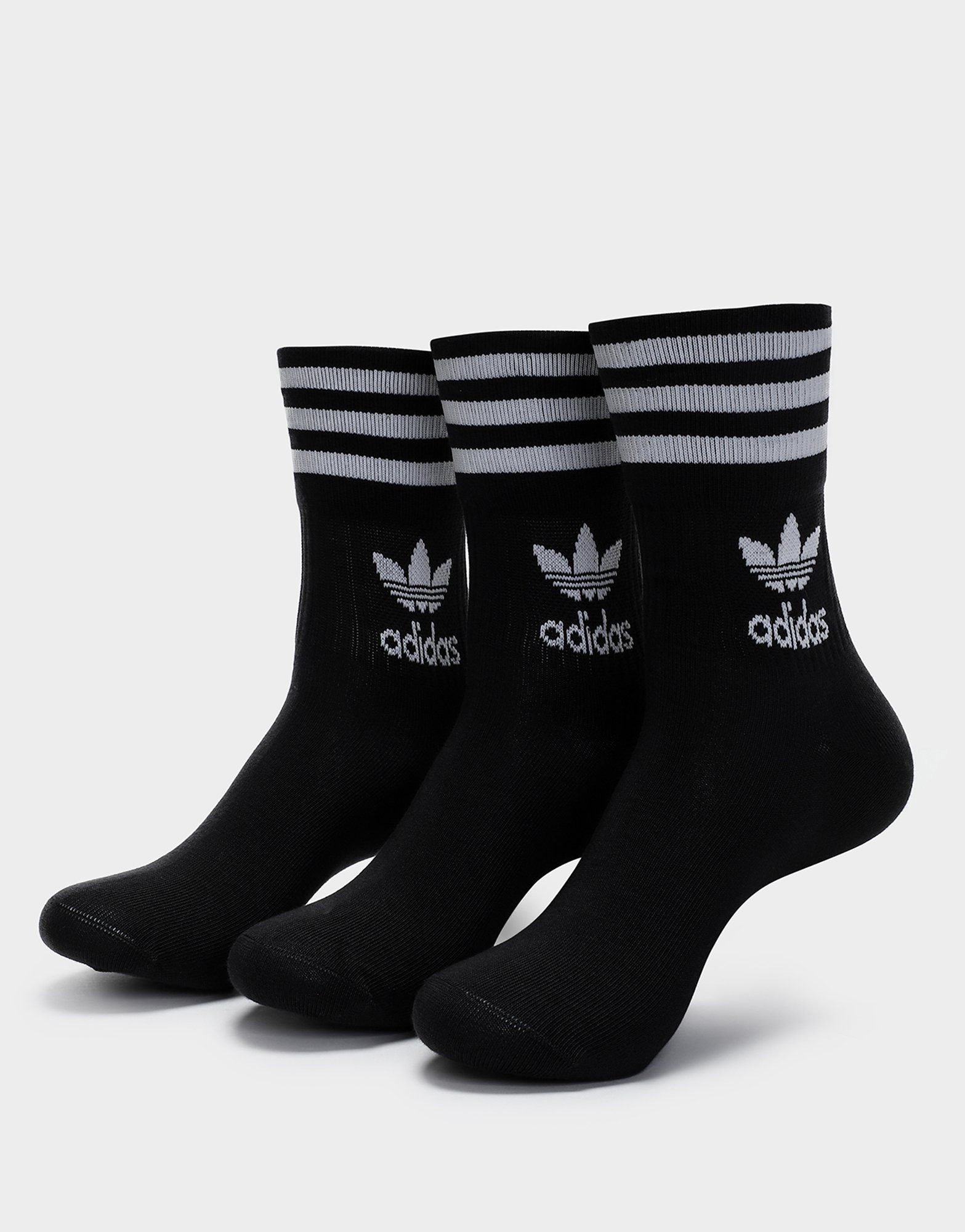 adidas Originals Mid-Cut Crew Socks 3 Pairs - JD Sports