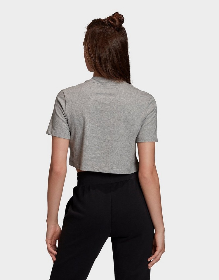 Buy Grey adidas Originals Trefoil Essentials Crop Top | JD Sports