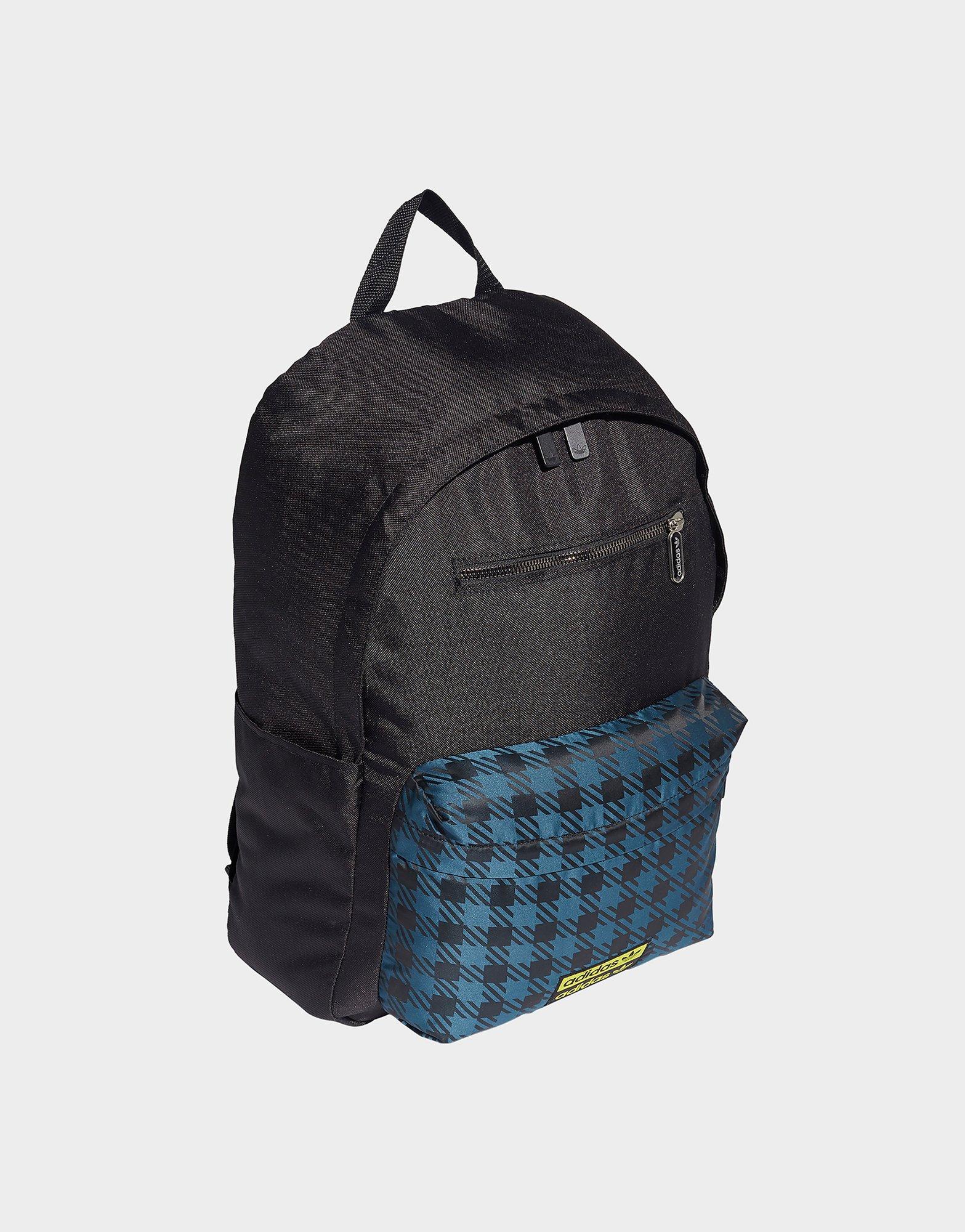 adidas gray and teal backpack